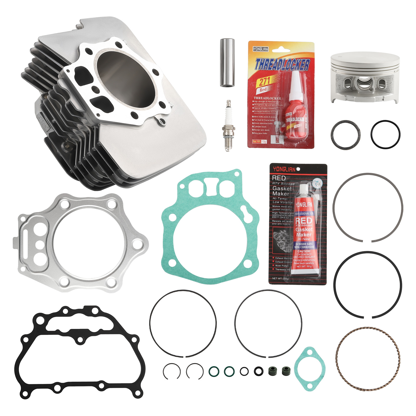 Cylinder Jug Piston Top End Kit For 2005-11 Honda Foreman 500 TRX500 FE FM 4X4