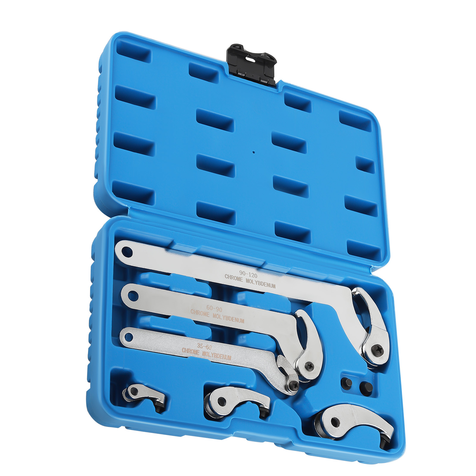 8x Adjustable Hook Pin Spanner Wrench Set Interchangeable Wrench Tool 35-120 New