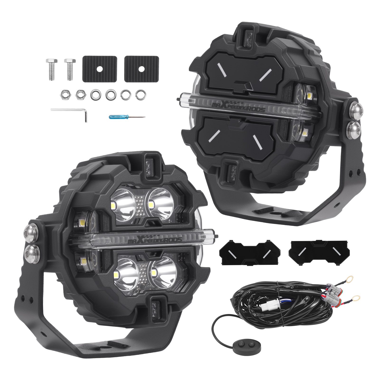 270-Degree Beam Driving Light For Off Road Tractor/Bus RGB Background Lamp 3.5