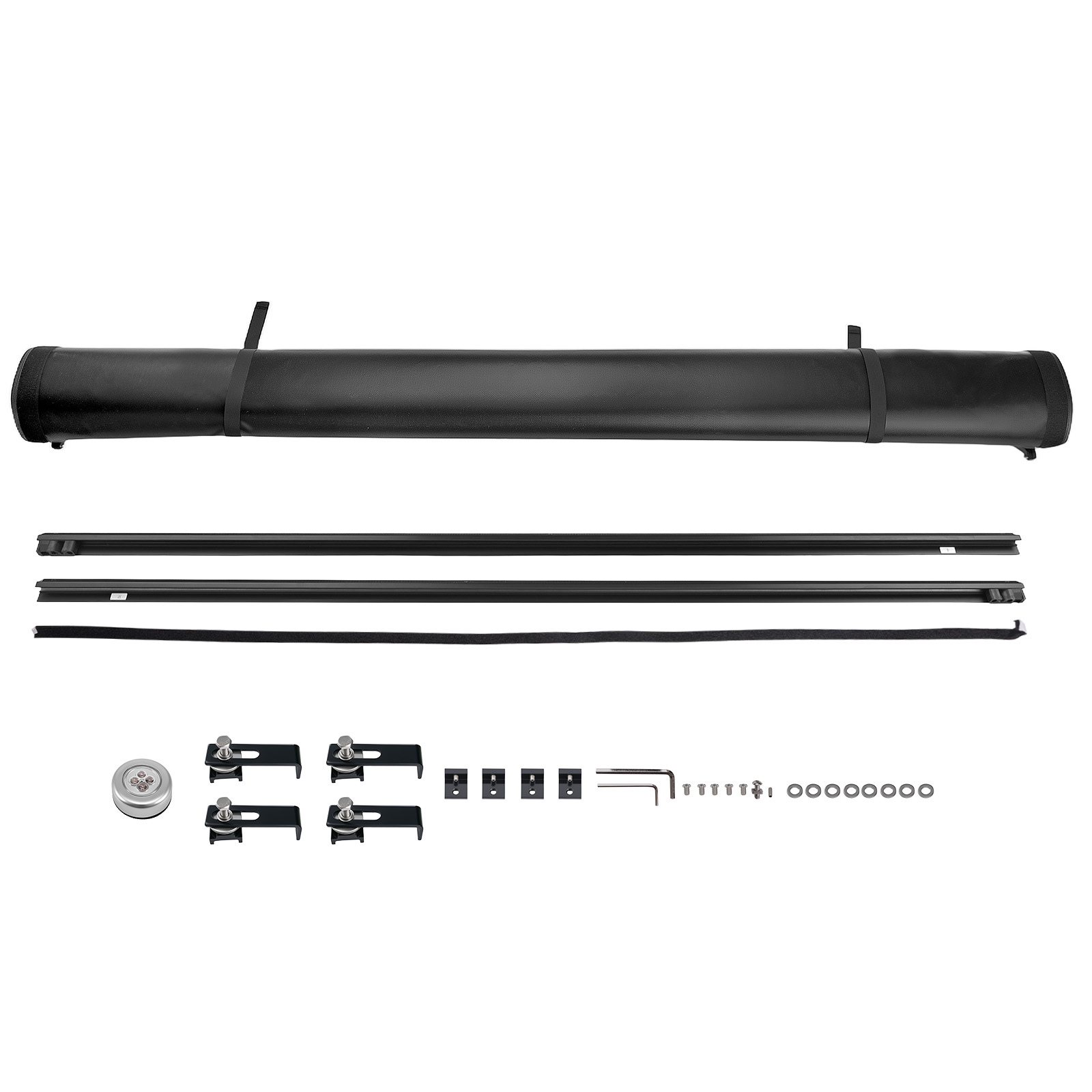 5FT Roll Up Truck Bed Tonneau Cover W/Lamp for Toyota Tacoma 2005-2015 Fleetside