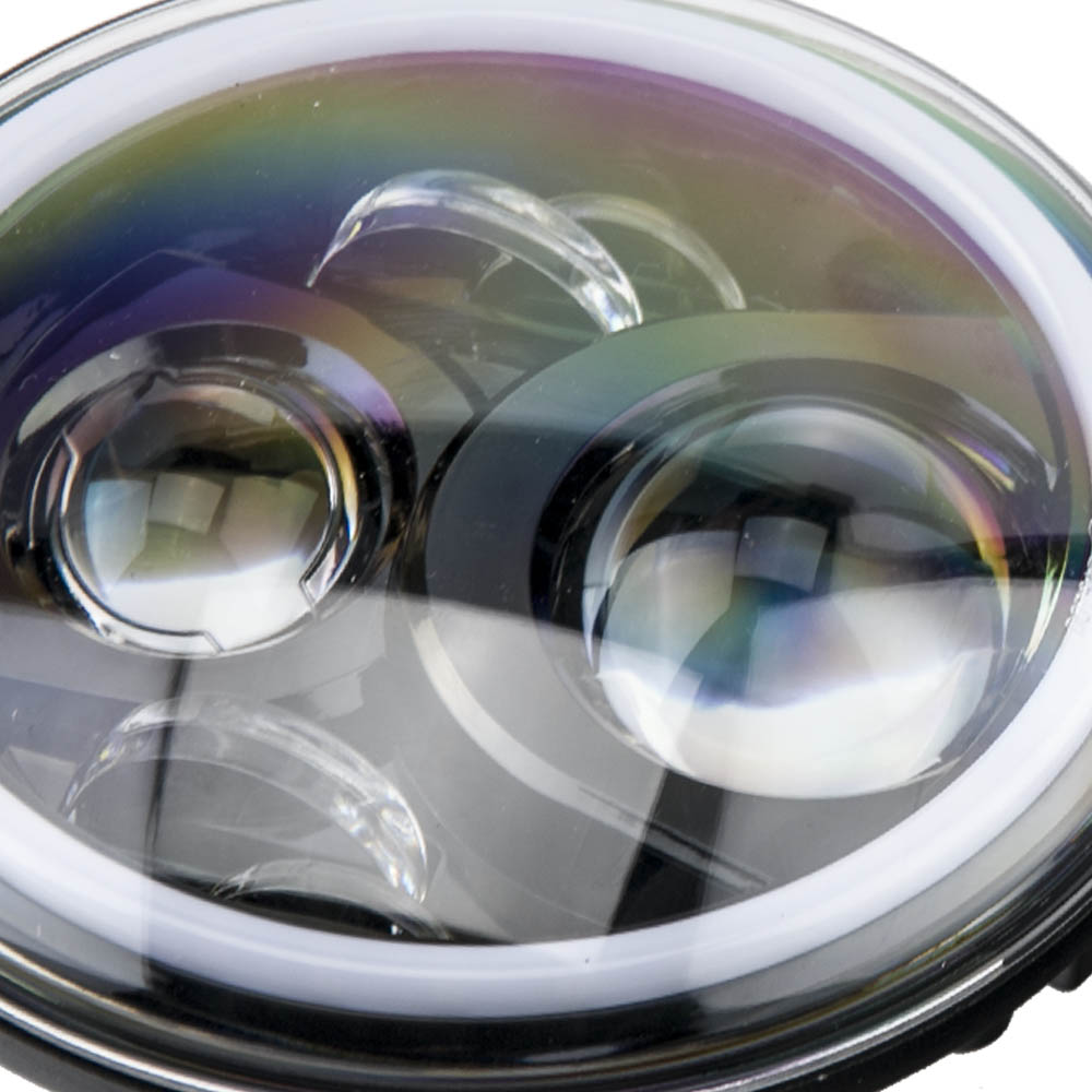 7inch LED Headlight + Fog Light Set for Jeep Wrangler TJ 1997-2006 RGB Angel Eye