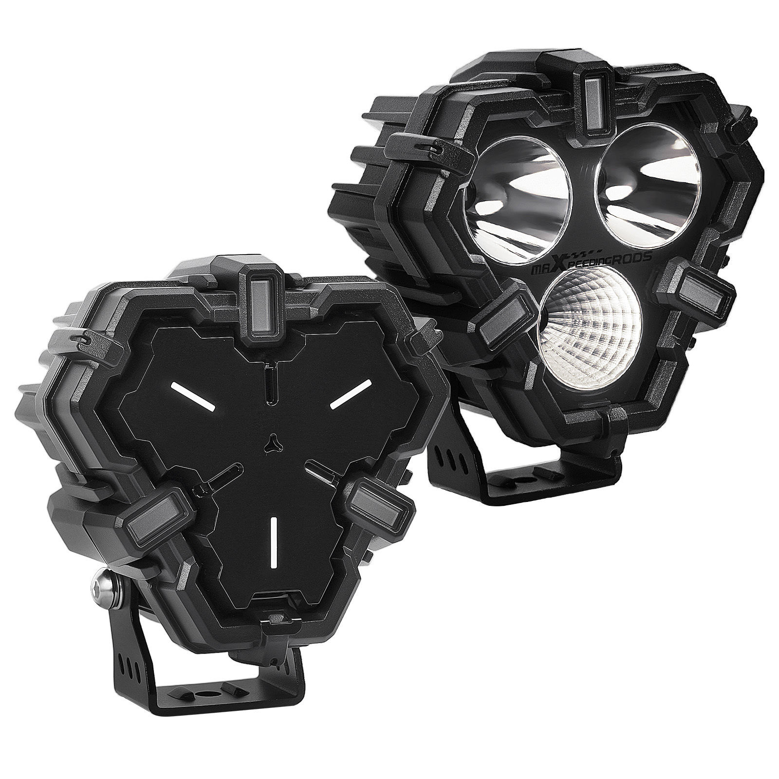 2X 5 Zoll 120w LED Zusatzscheinwerfer DRL Spot Flood For Offroad SUV 4x4