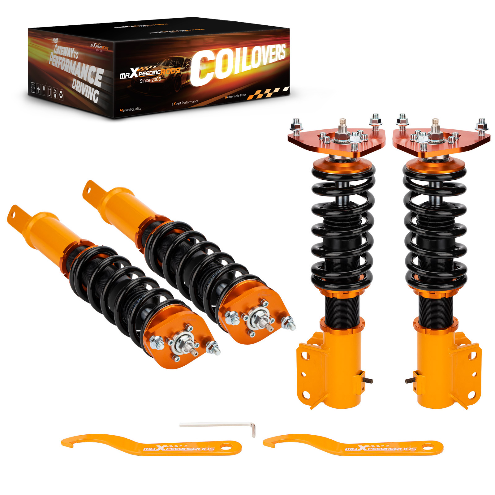 24-Way Damper Coilover for Mitsubishi Lancer Evo VII VIII IX 2001-2007 Gold