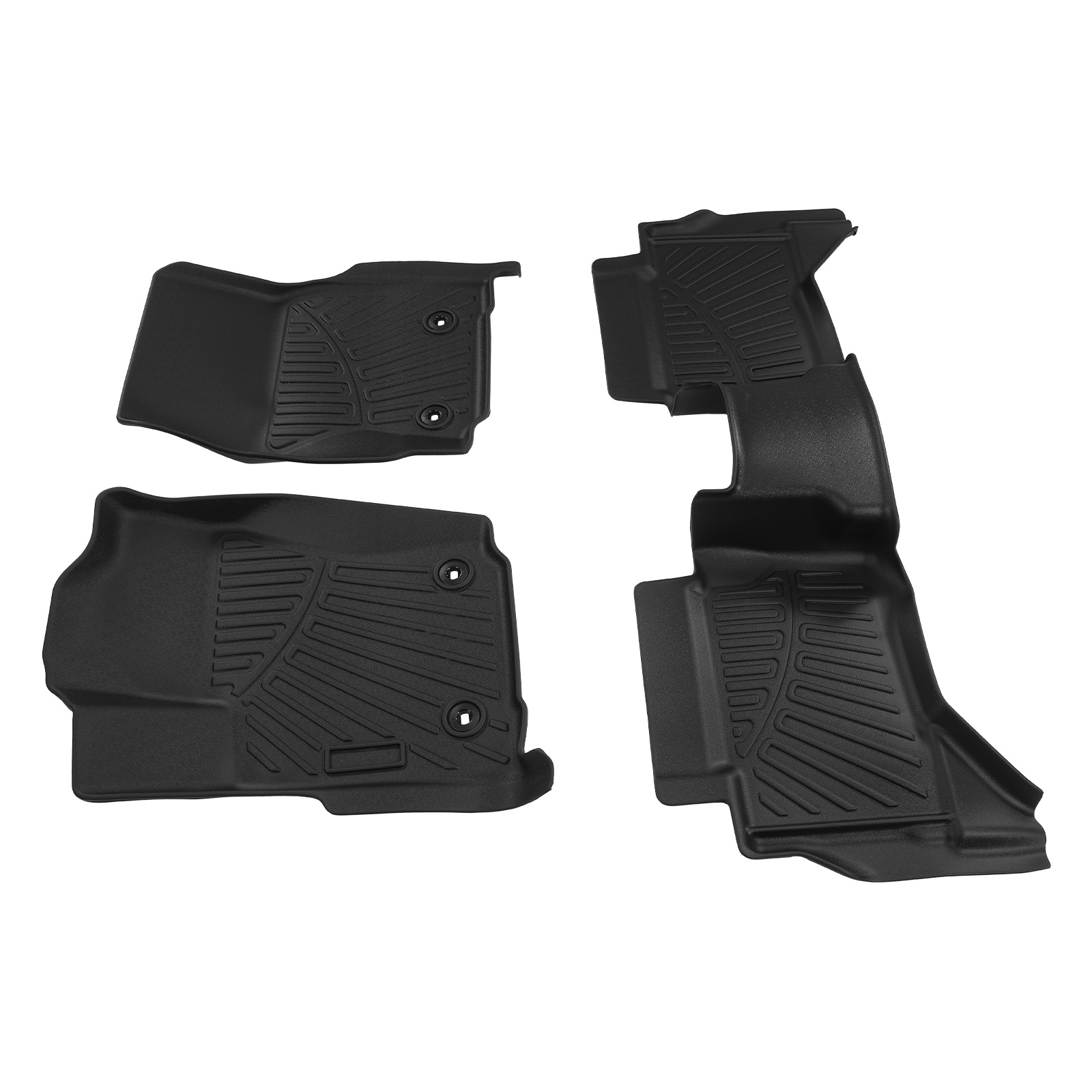 1st & 2nd Row Floor Liner Fit For Toyota Tacoma Double Cab 2024 2025 Rubber TPE