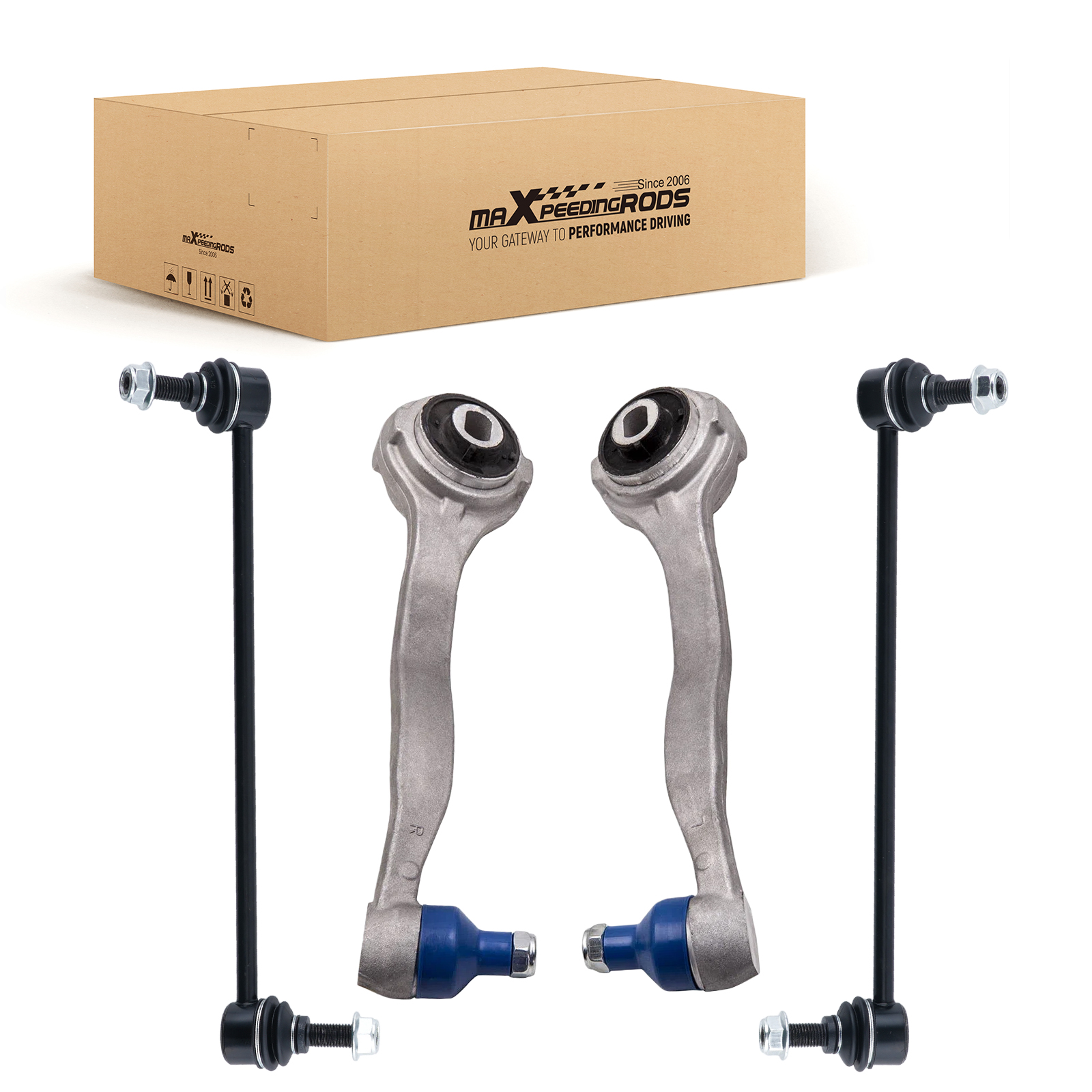 2X QUERLENKER + 2X STABILISATORLENKER VORNE LINKS+RECHTS FOR MERCEDES W204 S204