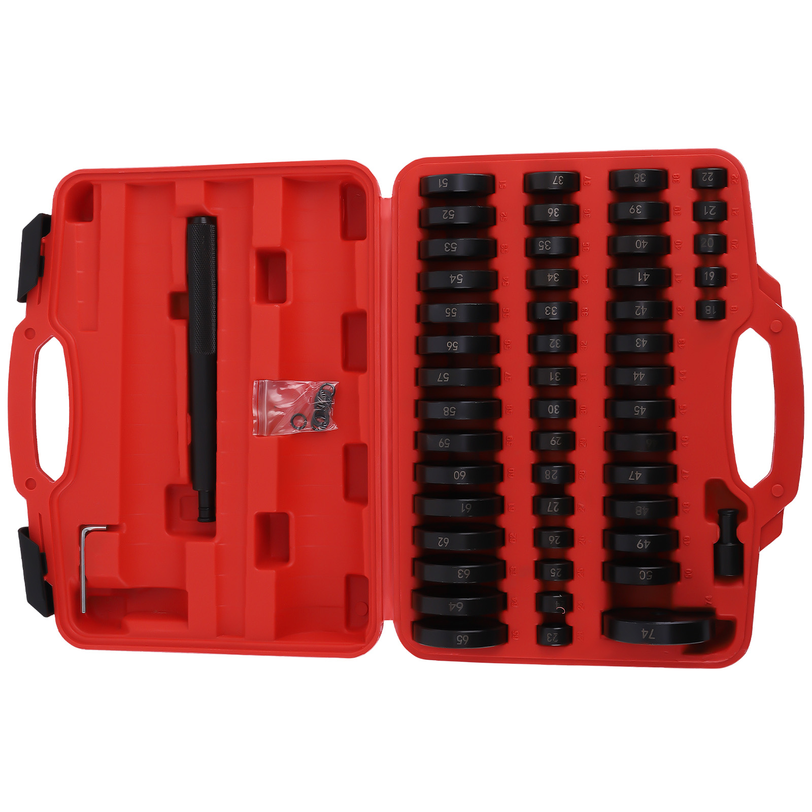 Seal Tool Bushing Bearing Press Push Disc Driver Set 18-65mm 21 22 23 24mm 52pc