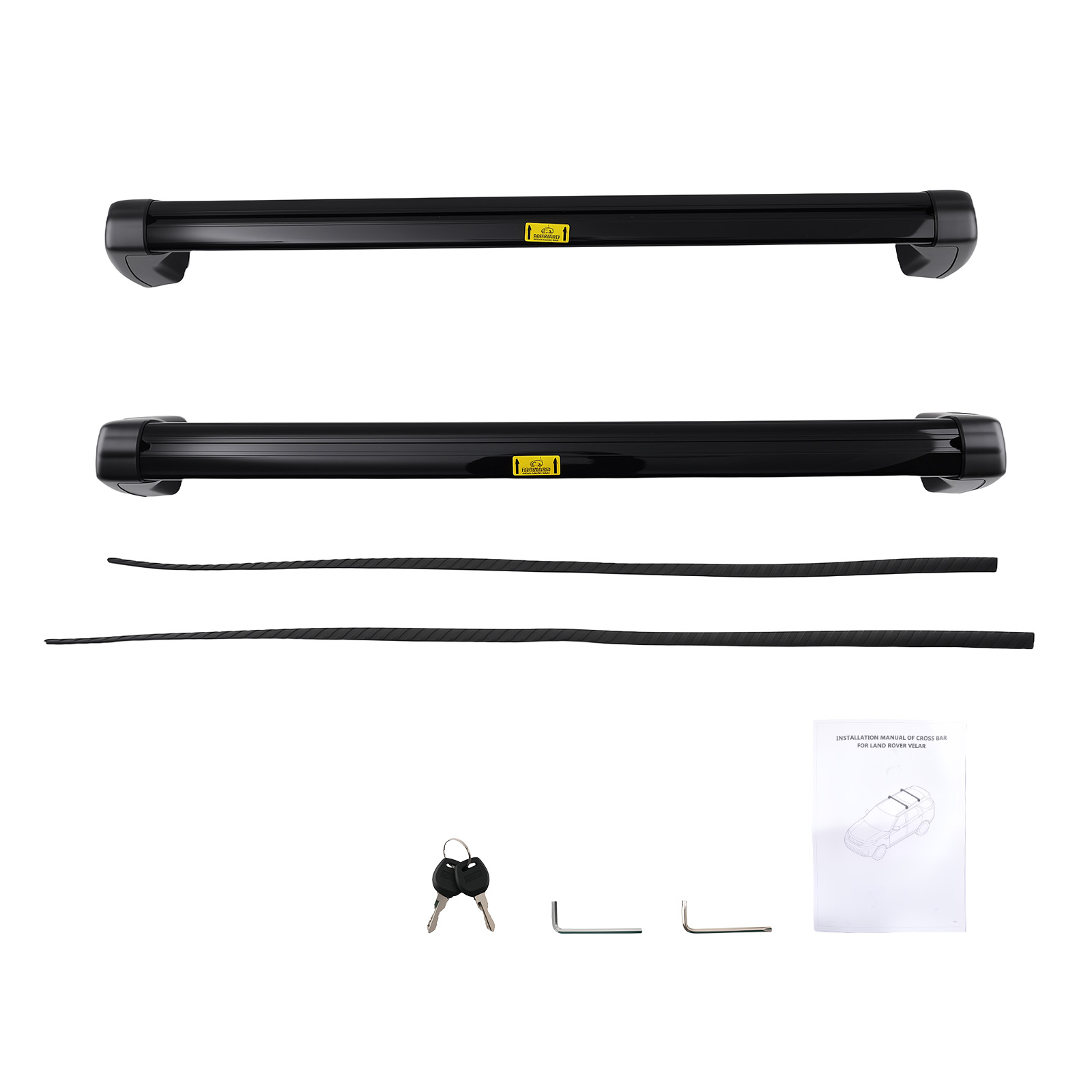 Black Roof Cross Bars for Jaguar F-Pace 2015-2023 Aluminium Carrier 45KG Max