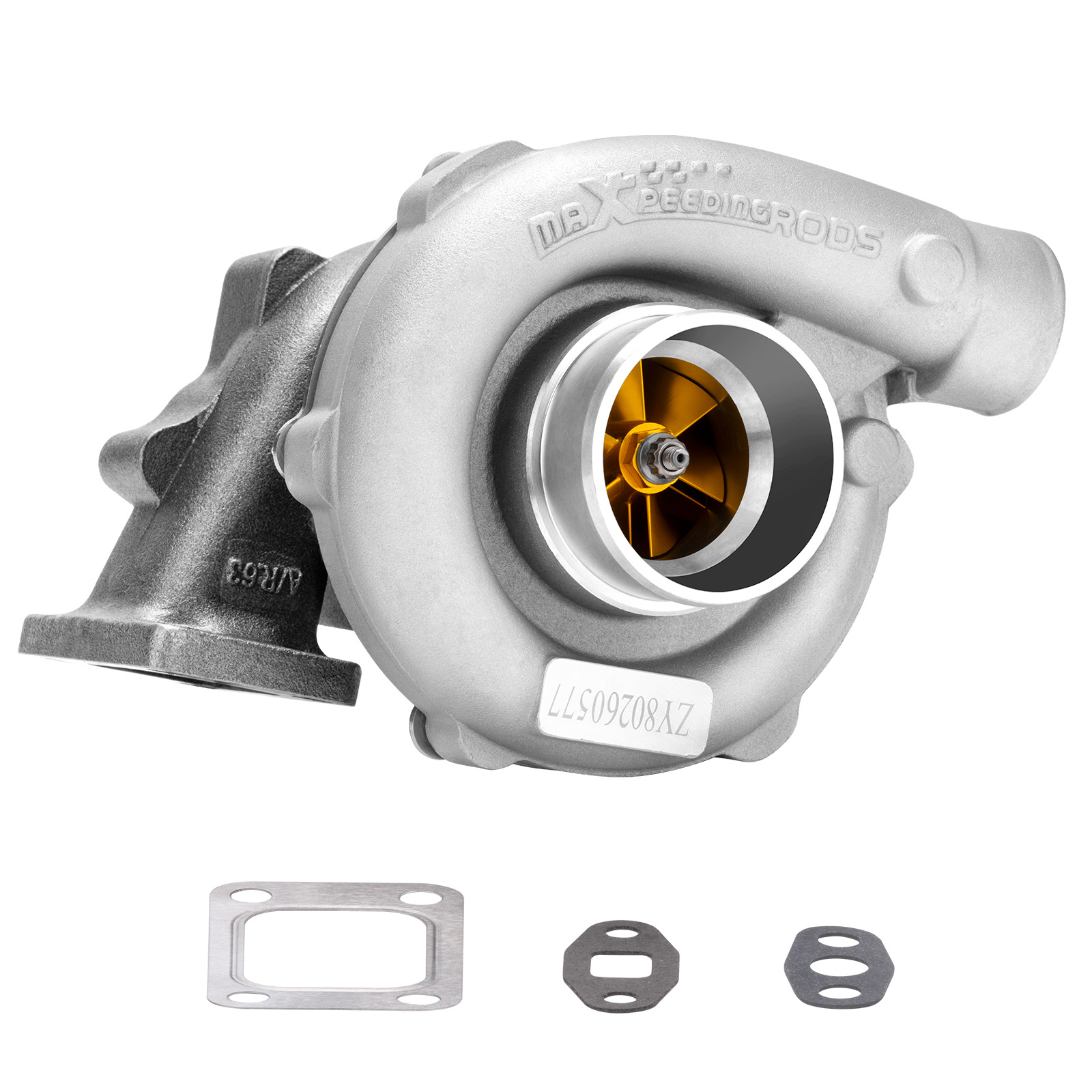 T04E T3/T4 A/R 0.63 0.5 5-Bolt 400+hp Upgrade Turbo Turbocharger W/ Gaskets