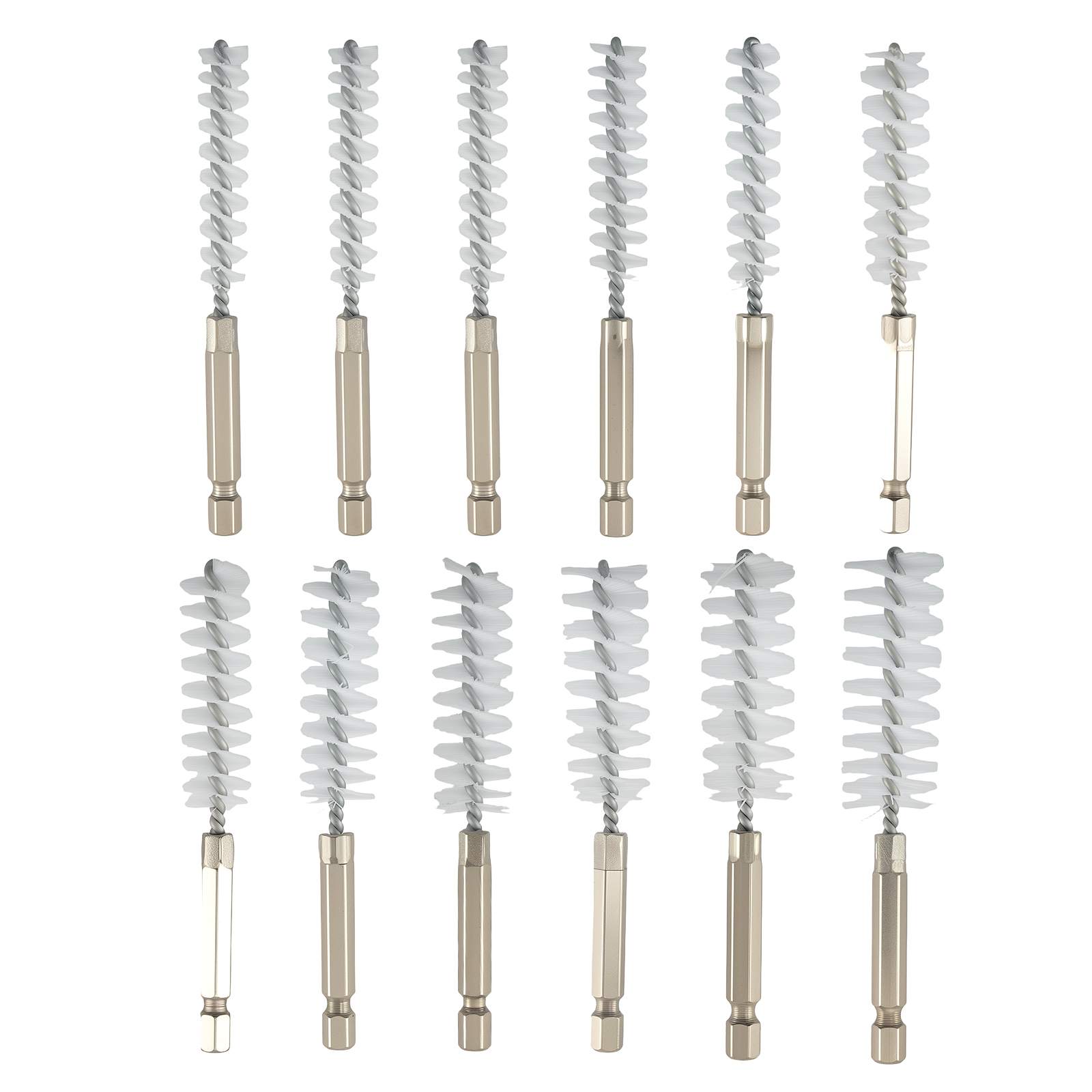 Bürstensatz 38-tlg Rundbürsten for Kfz Injektor Schacht Reinigung Set 8-19 mm