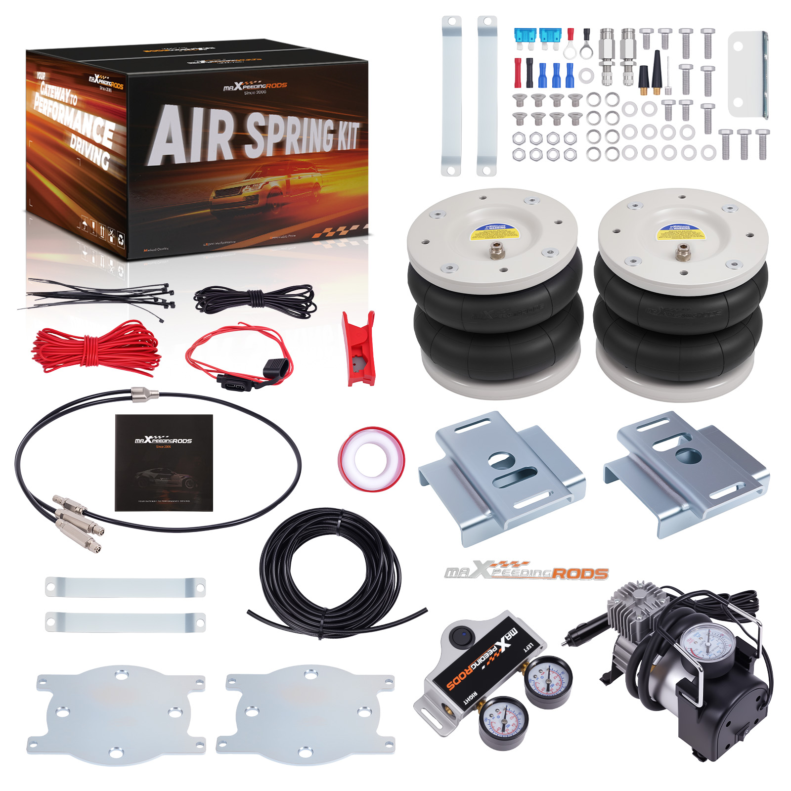 Luftbalg + Zwei-Kreis-System + Kompressor Kit for Renault Master X62 FWD 2010-