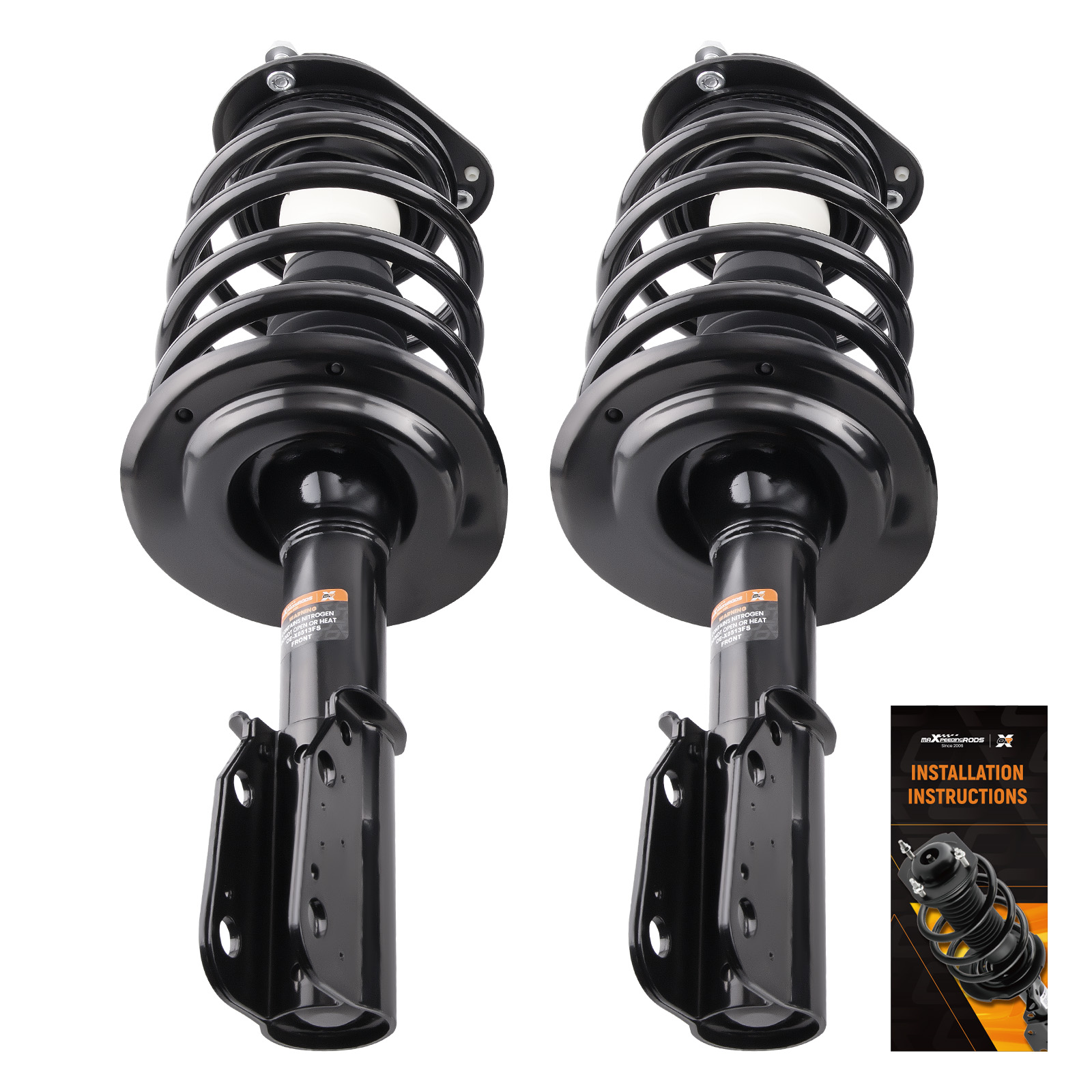 2pc Shock Strut Suspension Strut Coil Spring Assembly For Cadillac DTS 2006-2011