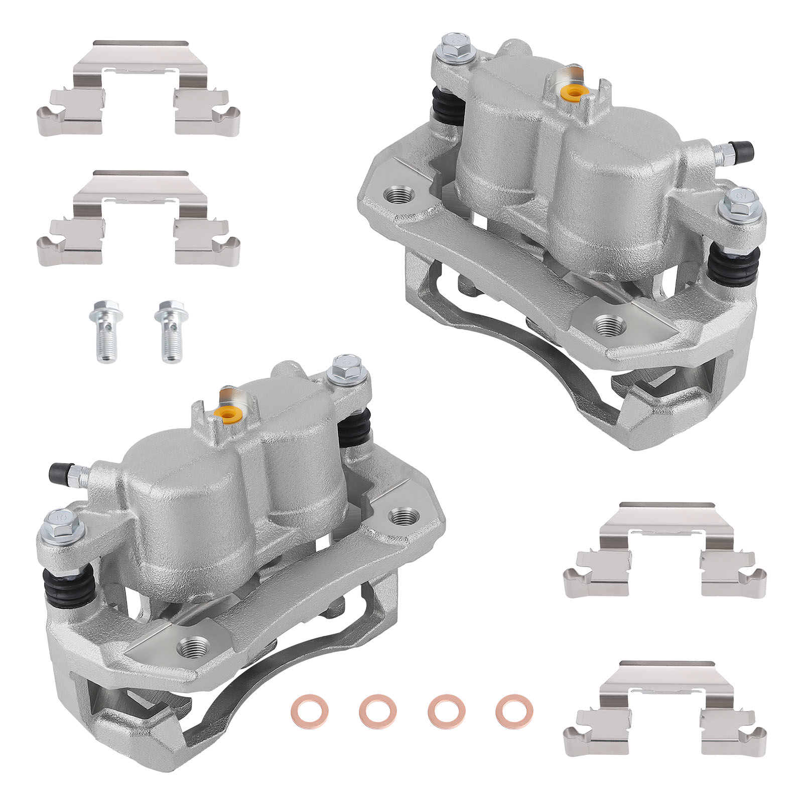 2pc Front Disc Brake Caliper w/ Bracket For Acura RDX 2007 - 2012 19-B2958