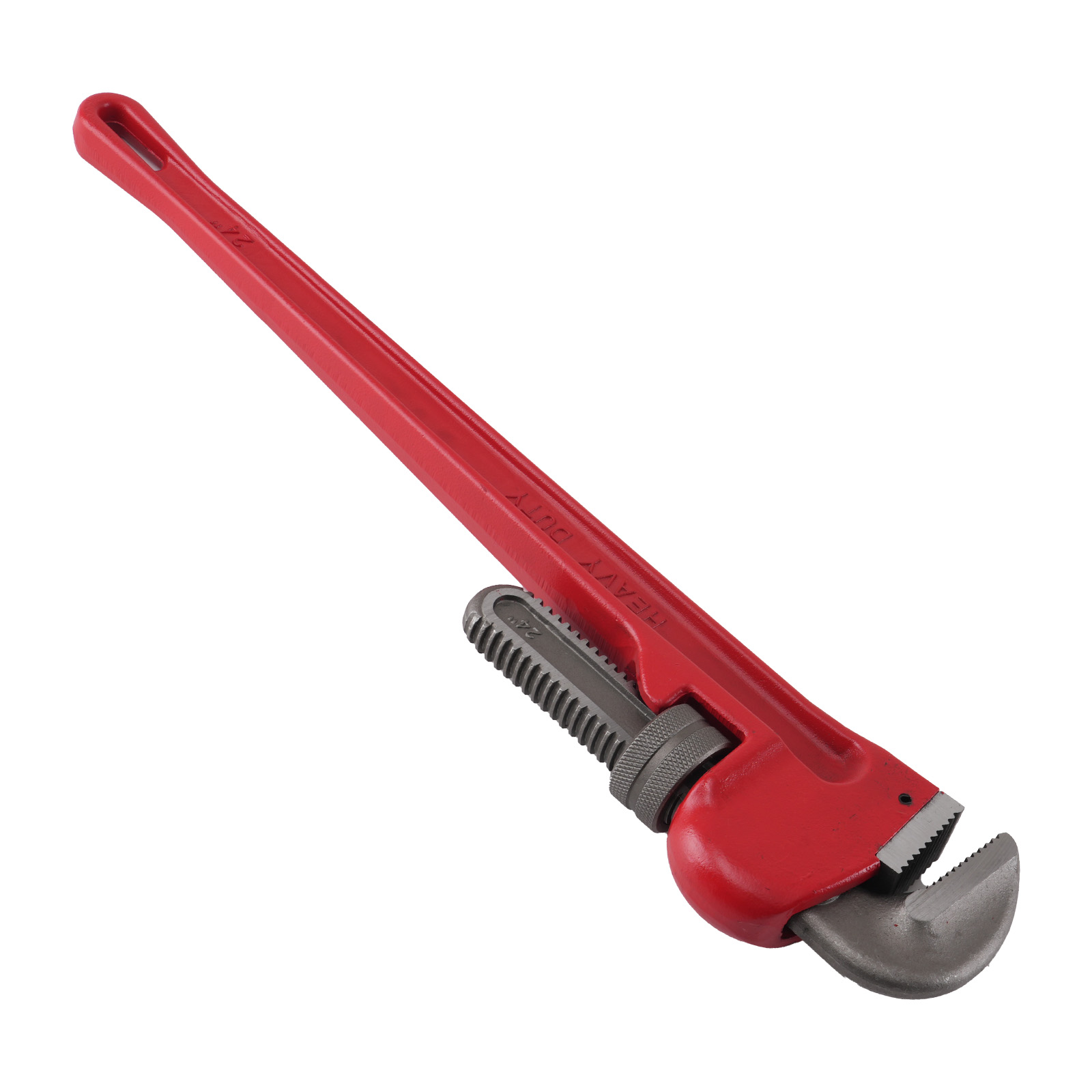 24in Pipe Wrench Heavy Duty Adjustable CRV 85mm Jaw Construction Tool