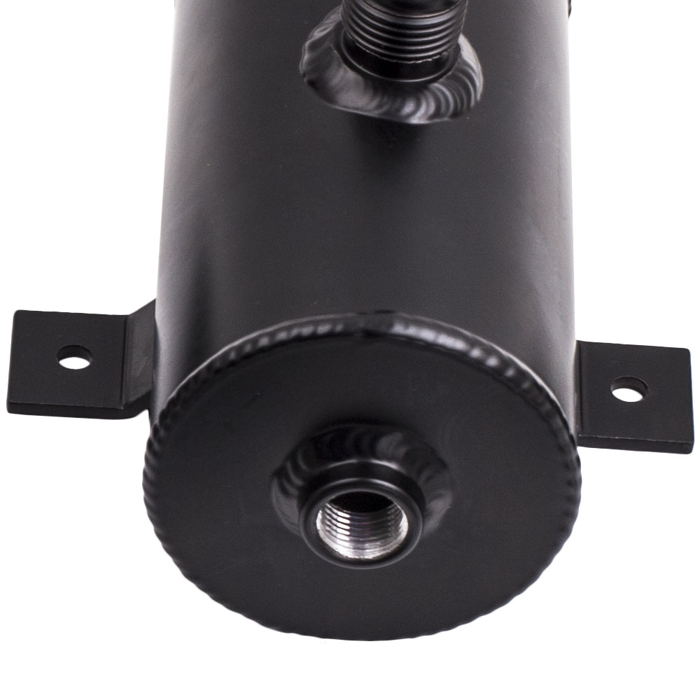 Densieg 0,75L Aluminium Oil Catch Tank mit Luftfilter + AN10 Kraftstoffschlauch