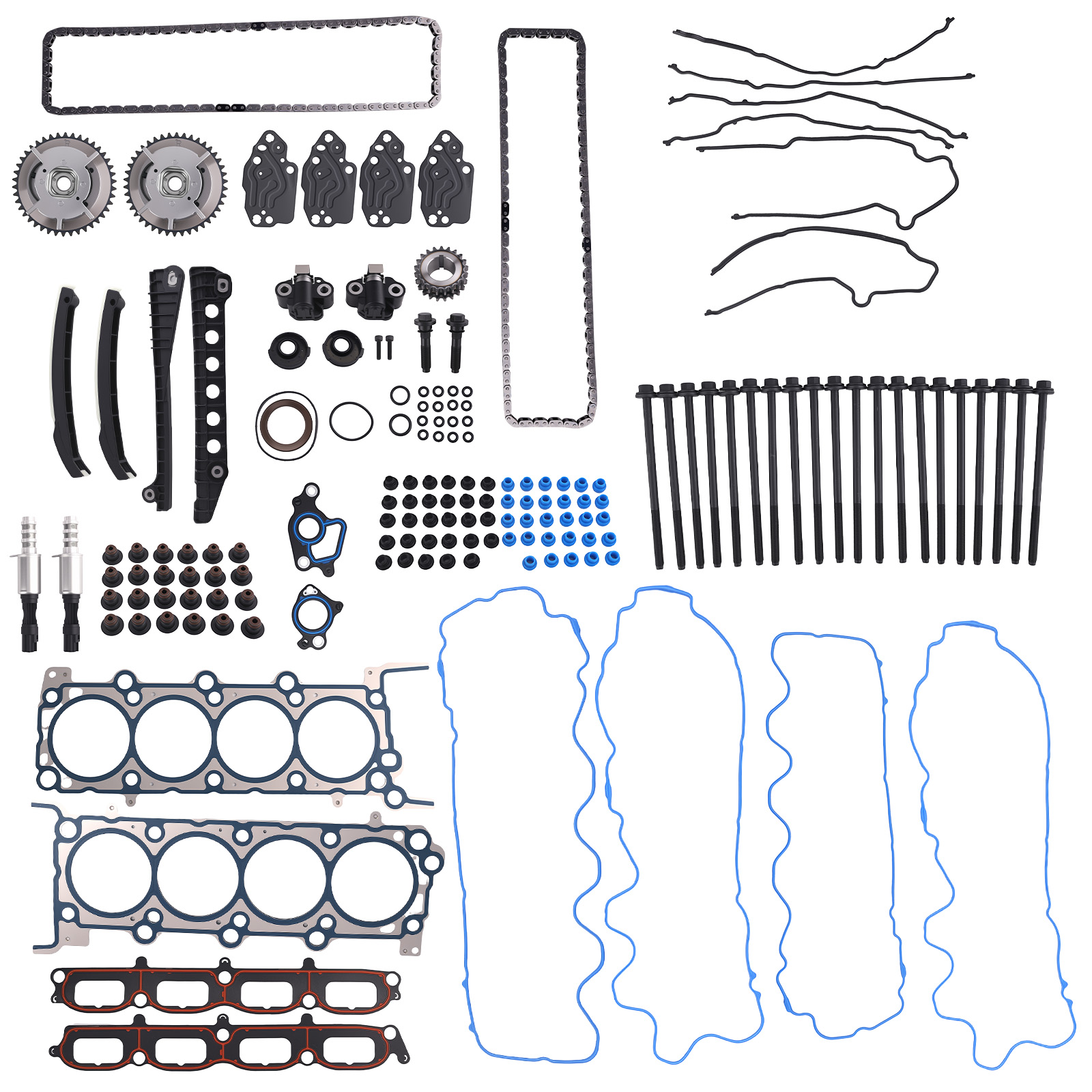 Timing Chain Head Gasket Kit with Bolts for Ford Expedition F-150 5.4L 2004-2006