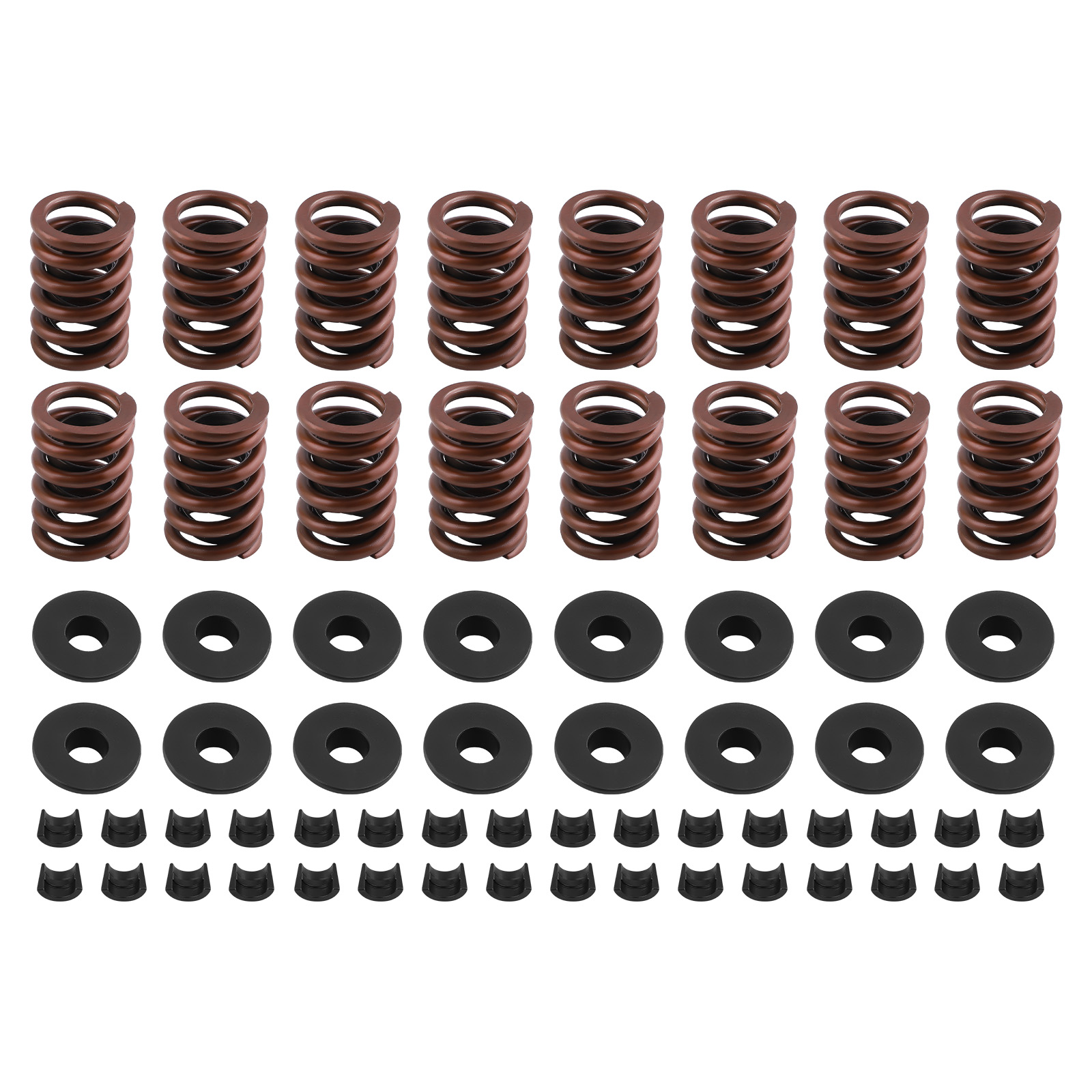 64pcs Valve Springs + Steel Retainers + Locks for Chevy Small Block 350/400/Z28