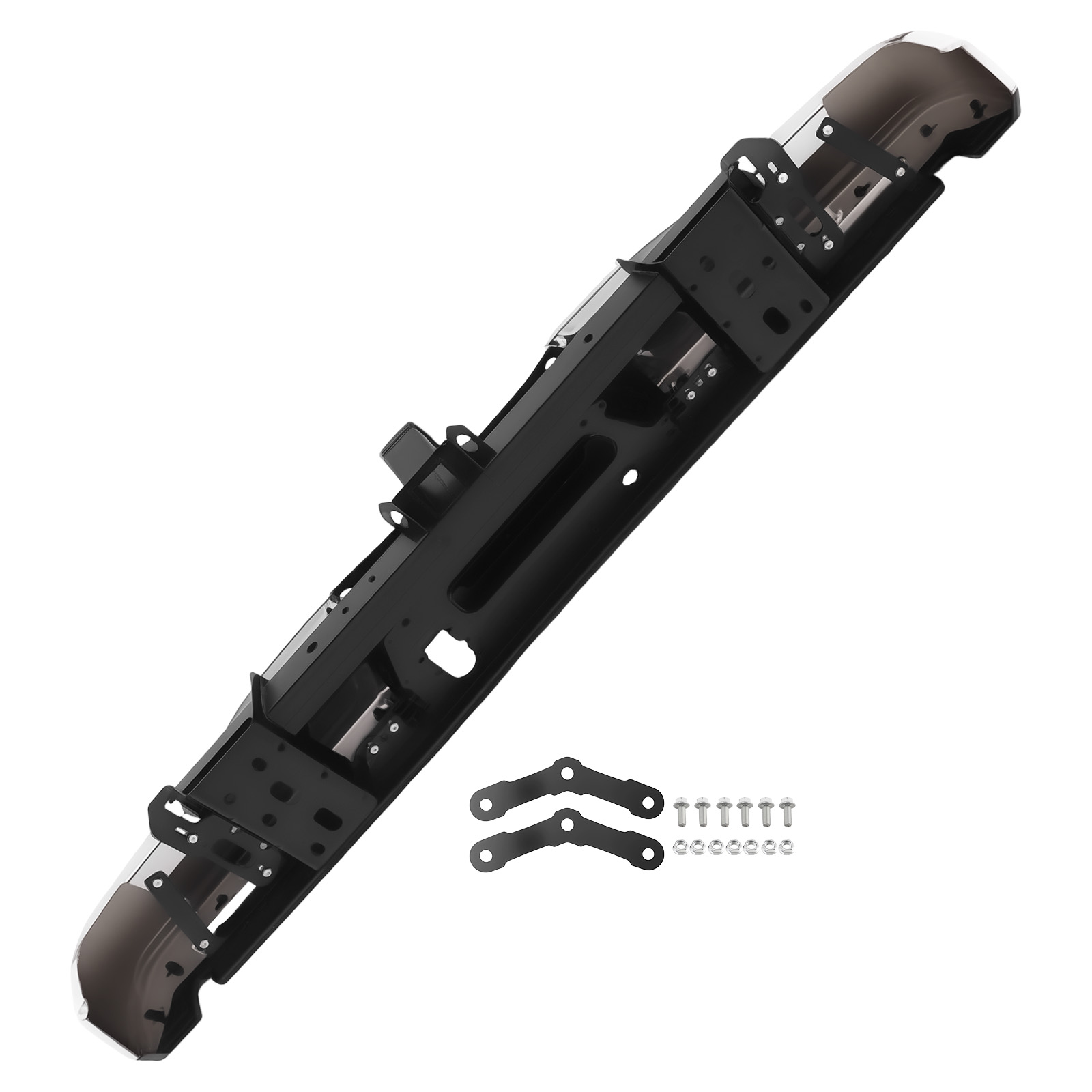 Rear Bumper FO1103189 Chrome Steel w/Sensor Tow Hitch for Ford F150 2015-2019