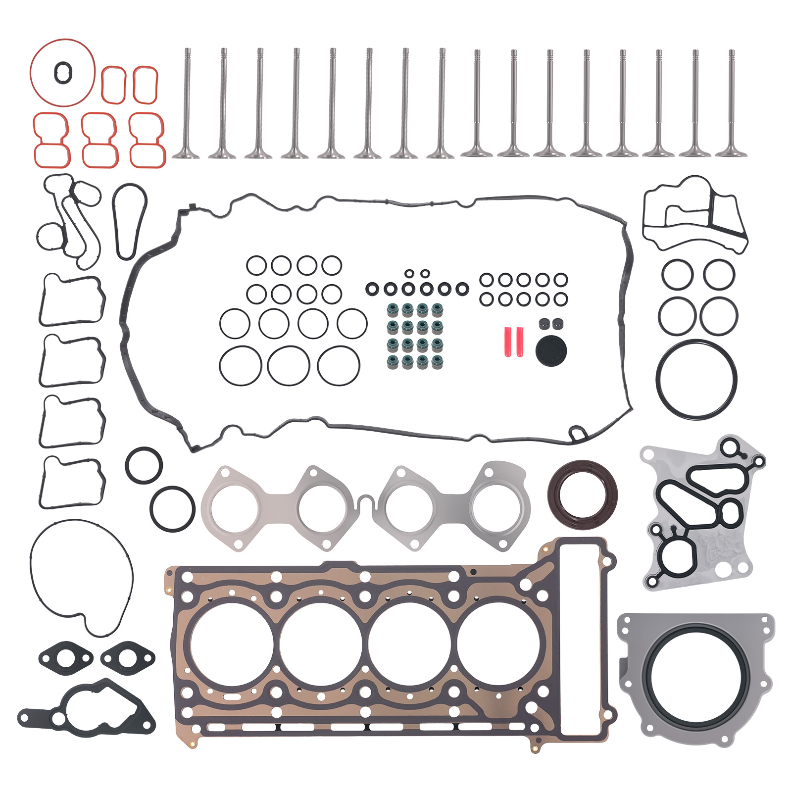 Engine Rebuild Overhaul Gasket Seals Kit for Mercedes-Benz M271 W204 W212 S204