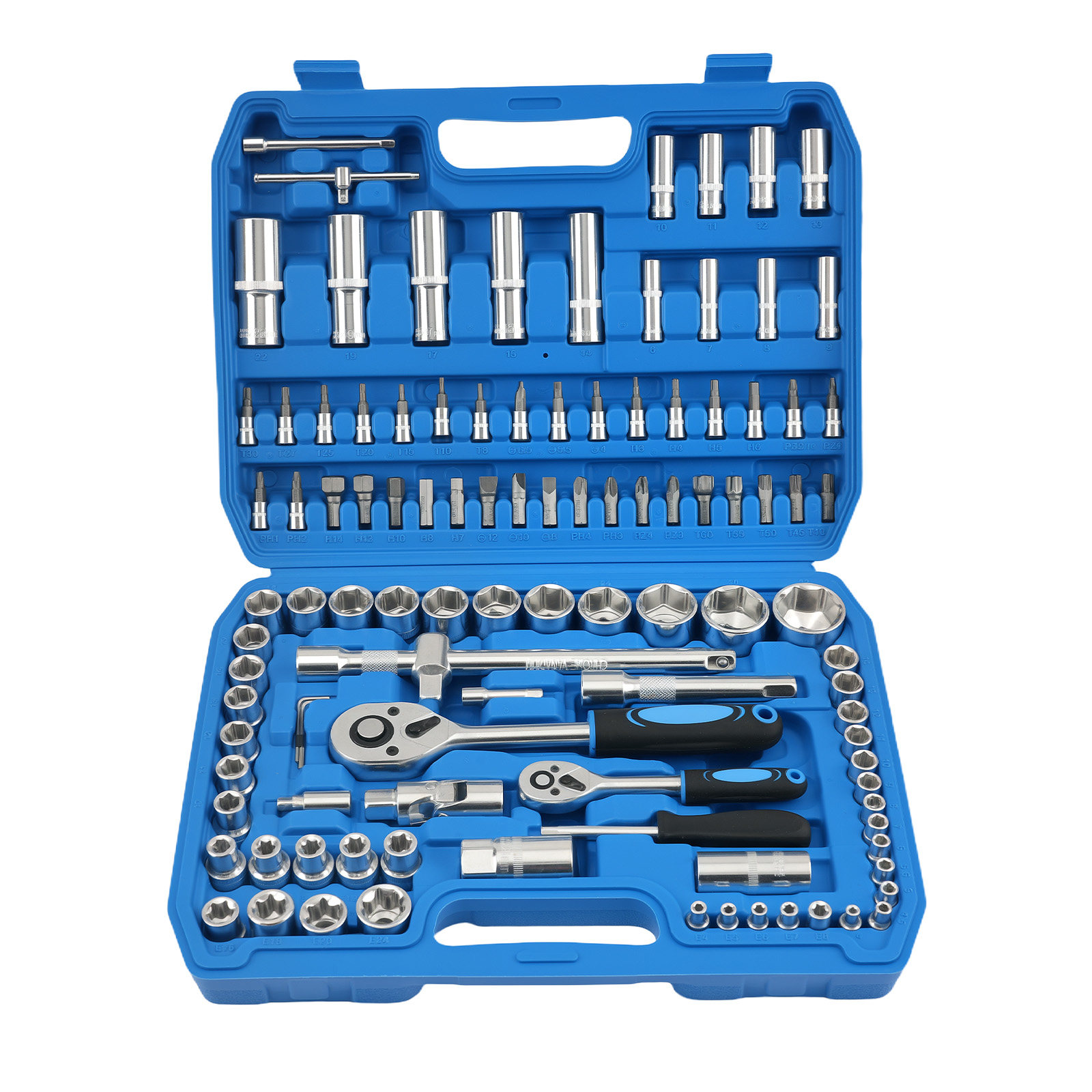 108PCS Auto Repair Tool Set 1/2 1/4 Ratchets Sockets CR-V 10-32mm Kit