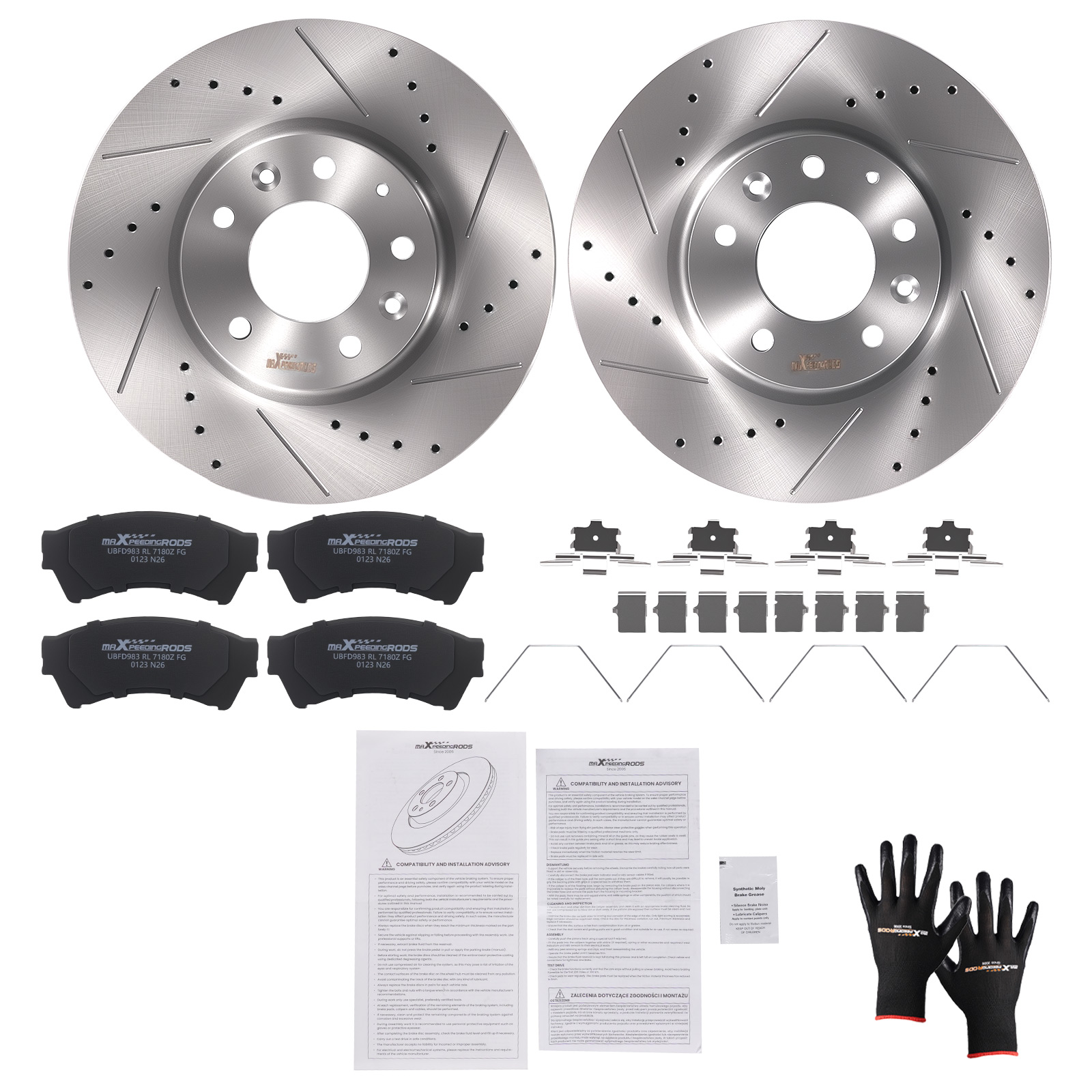 Front Left&Right Brake Rotors Brake Pads for Mazda 6 2006-13 Mercury Milan 06-11