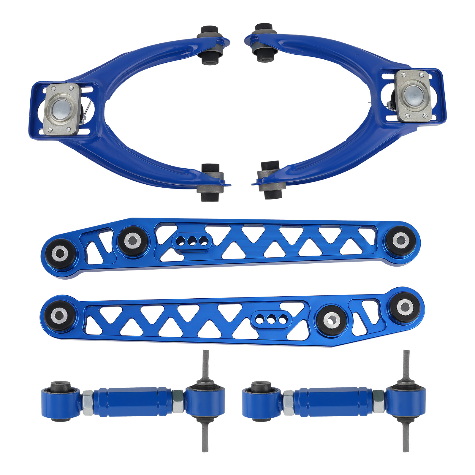 Upper Lower Control Arms & Adjustable Rear Camber Kit For Honda Civic 1996-2000