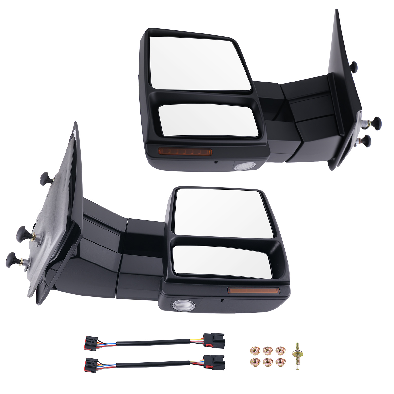 Side Mirrors for Ford F-150 Pickup 2007-2014 FO1320321 Heated LED Pair