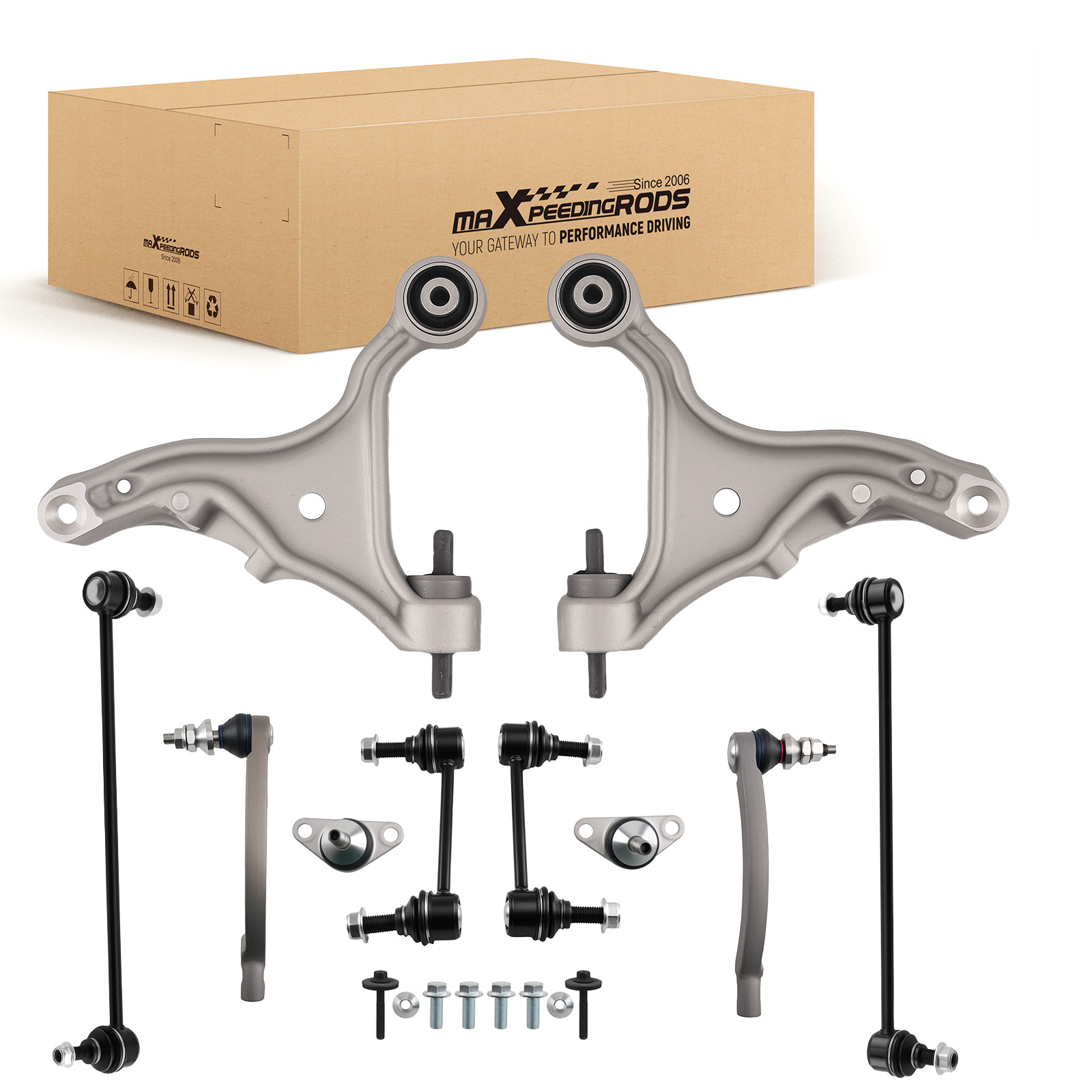 10pcs Front Lower Control Arm Ball Joint Sway Bar Link For Volvo S60 V70 2001-07