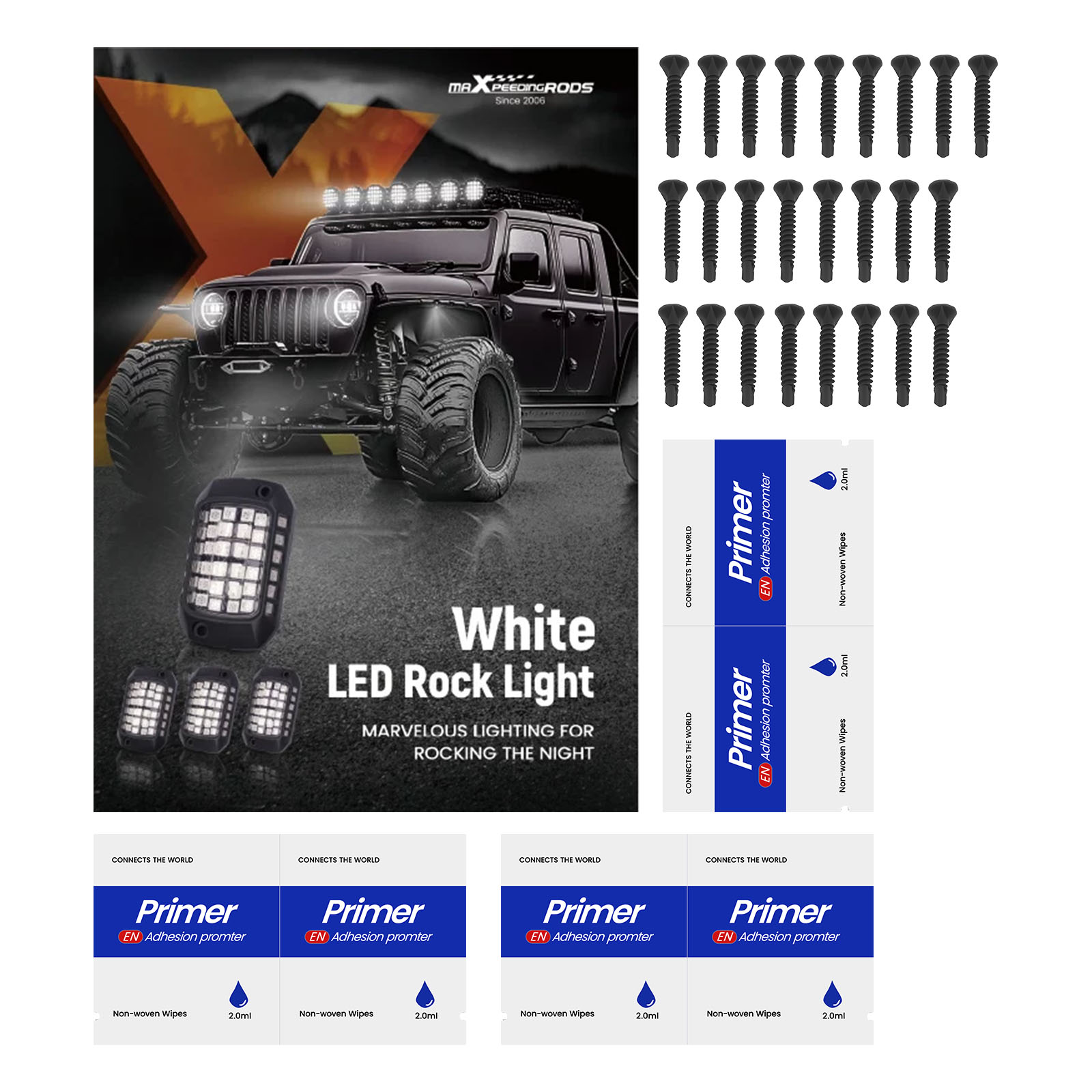 12x LED Rock Lights for Car Truck ATV UTV Boat Underbody Trail Rig Glow Lamp