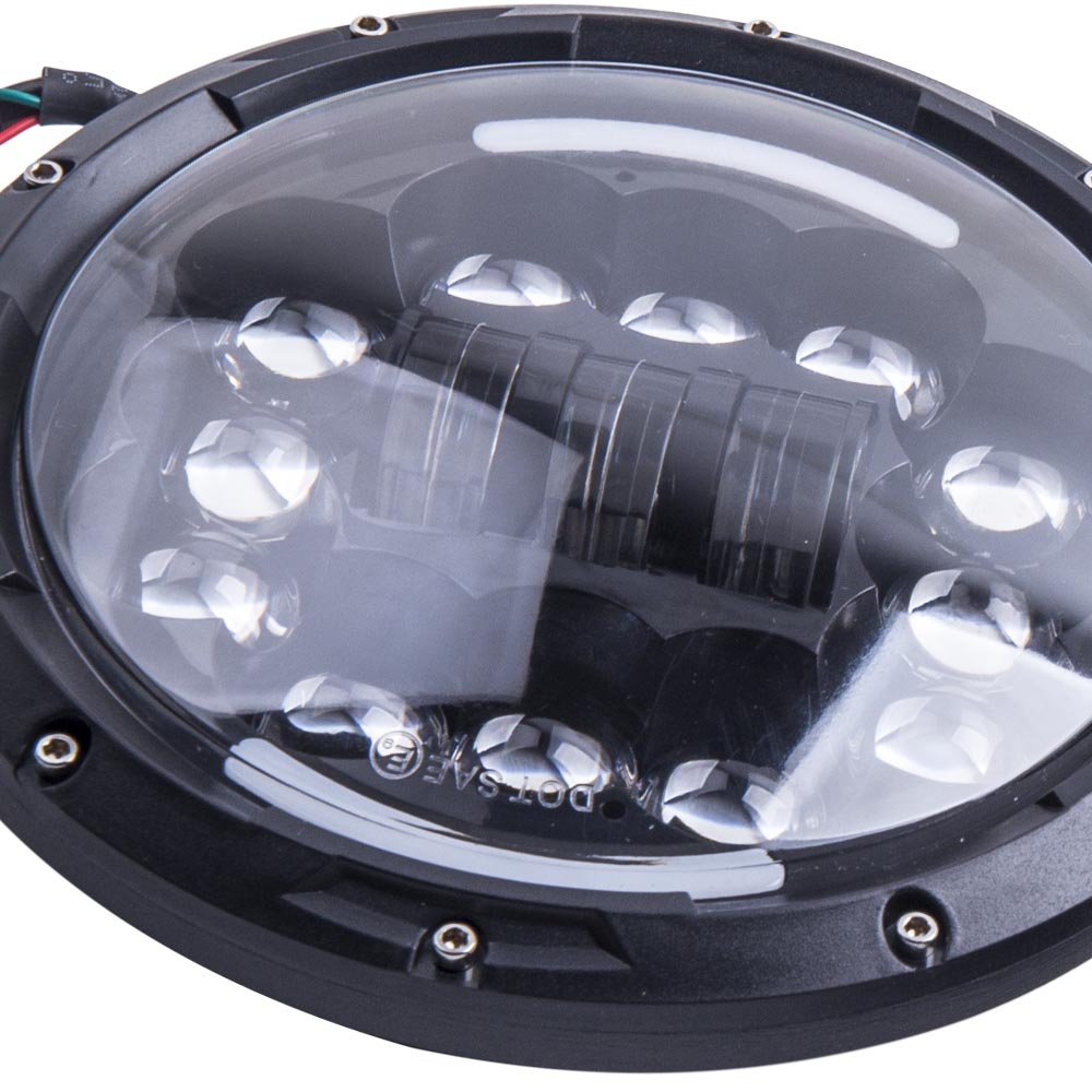 2pcs 7 Inch Round LED Headlight Headlamp Fit For Jeep 97-2017 Wrangler JK LJ TJ