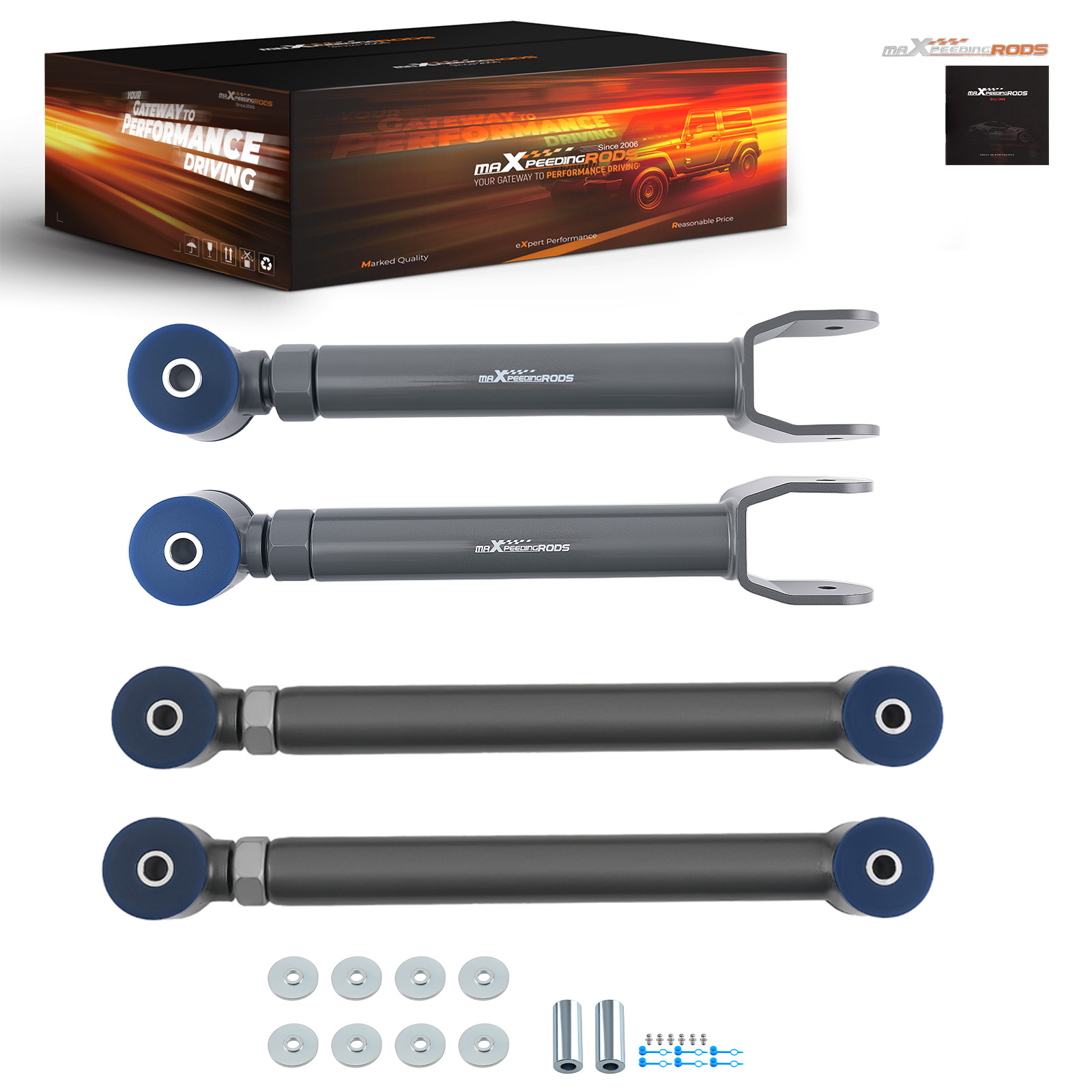 Front Upper Rear Lower Adjustable Control Arm for Jeep Grand Cherokee WJ 1999-04