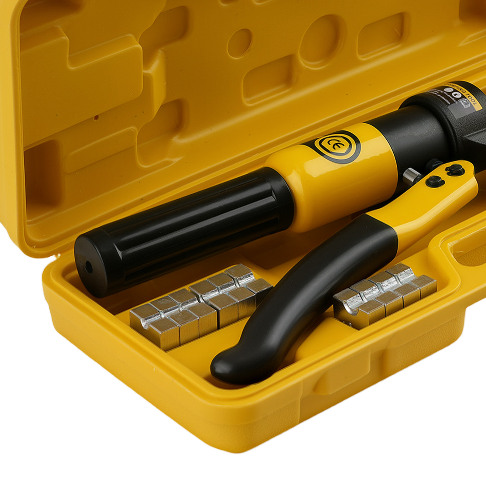 Heavy Duty Hydraulic Crimper Tool Set with 9 Dies for Battery Cable Lug Terminal
