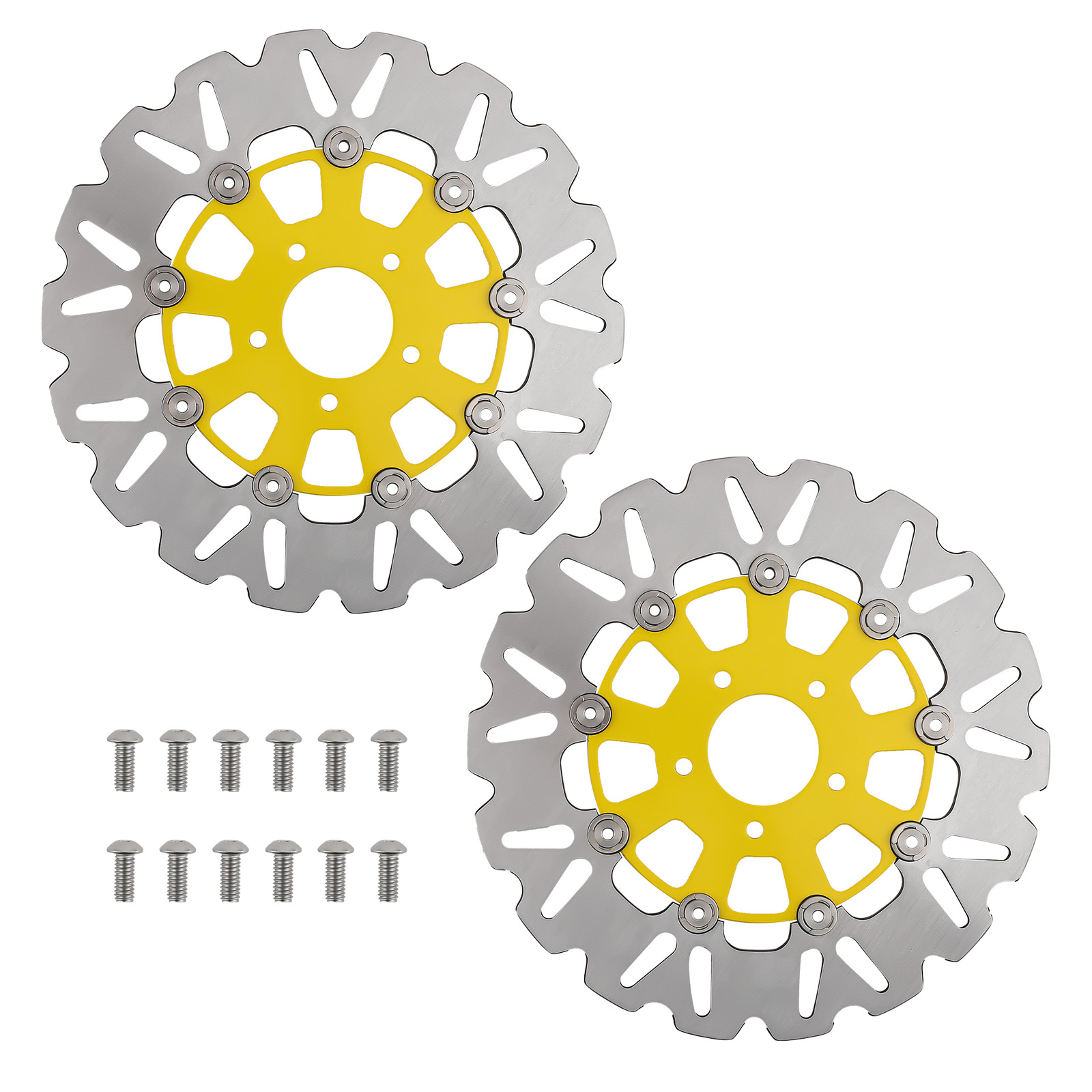 2x 299mm Front Brake Disc for Harley-Davidson Sportster Dyna 2006-2024 5.0mm