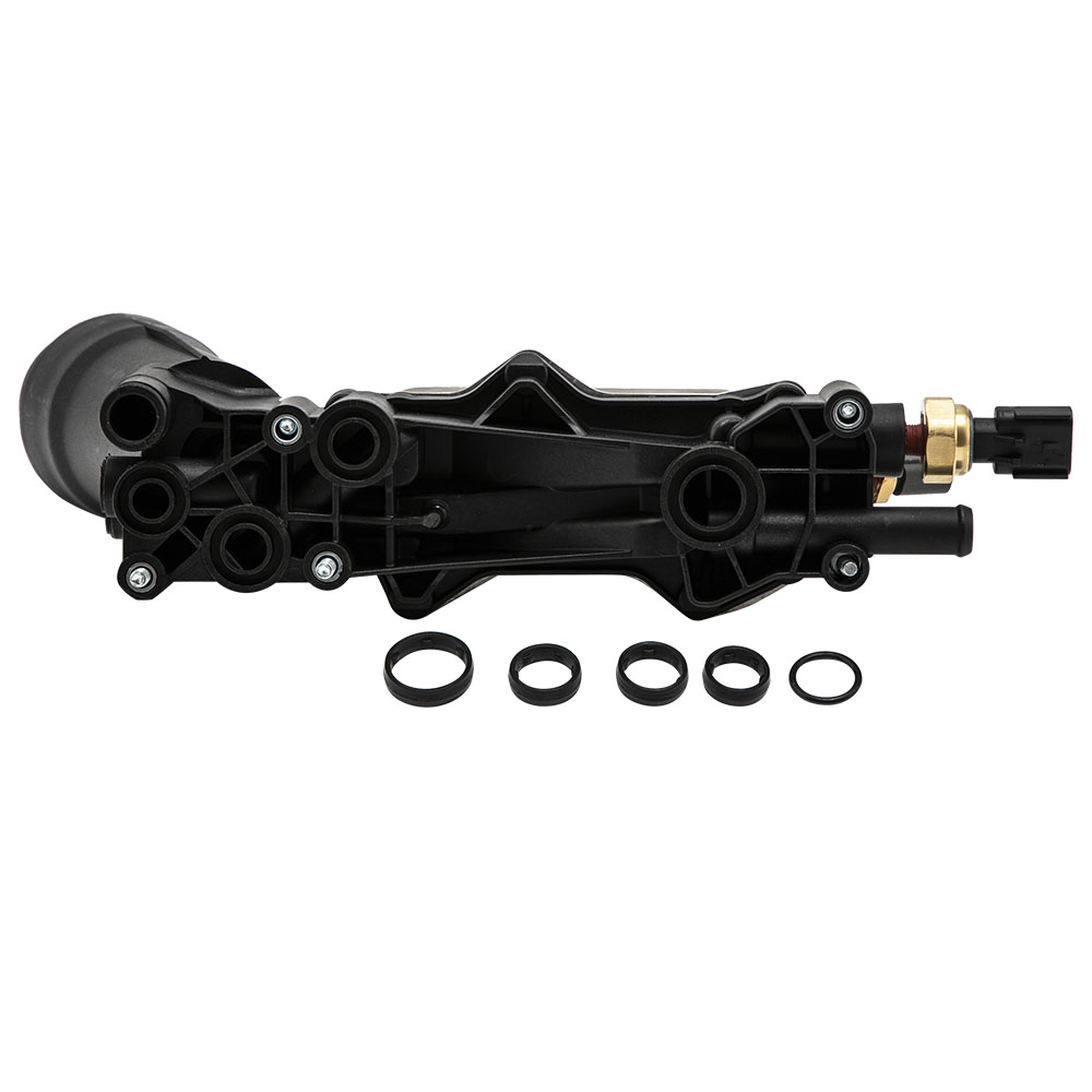 Oil Cooler Filter Housing Adapter w/ Sensor for Jeep Wrangler 3.6L V6 68105583AF