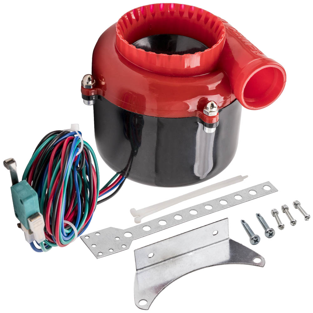 Red Black Car Fake Dump Valve Electronic Turbo sound 4-Wire Connection