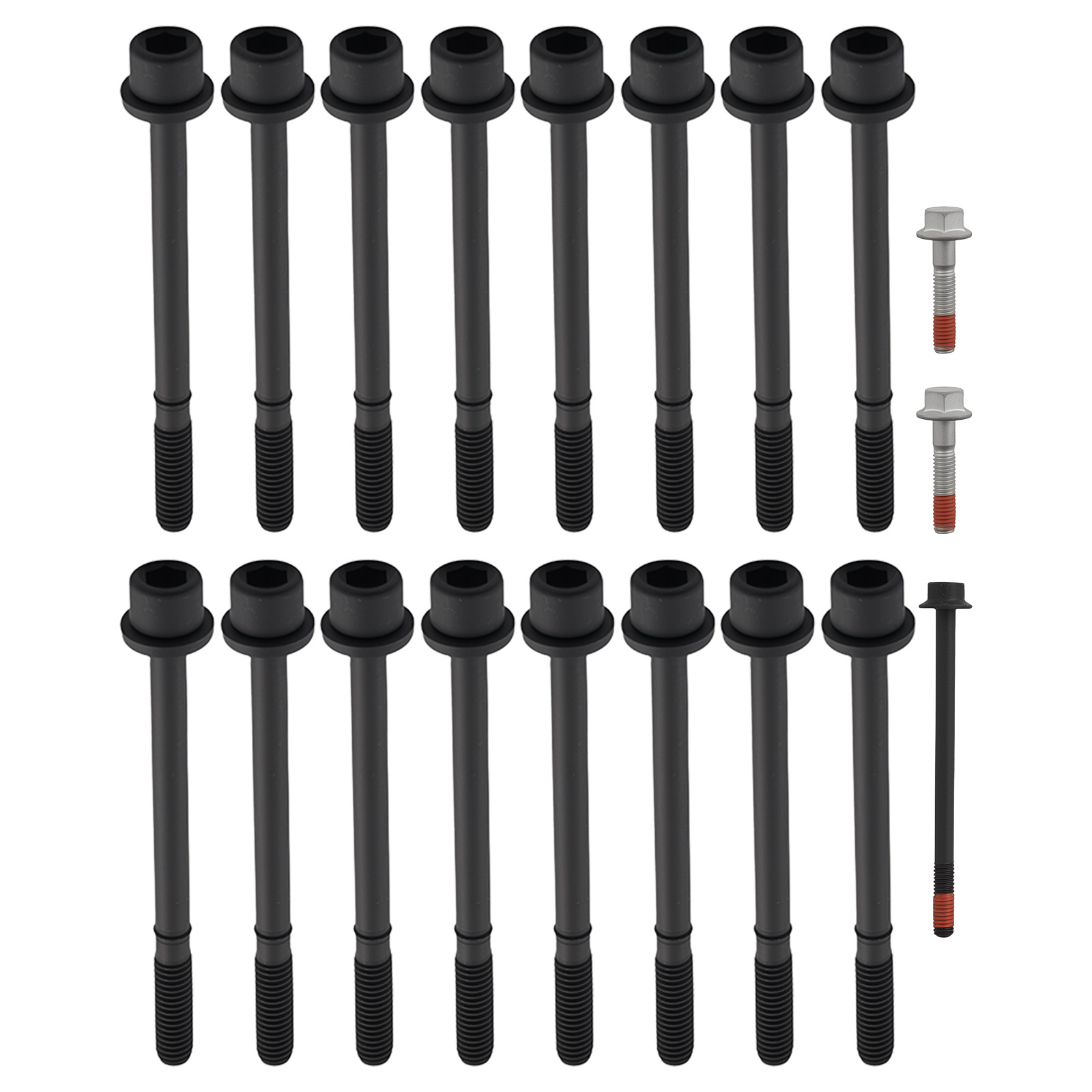 17x Cylinder Head Stud for Chevrolet Buick 2.8-4.2L DOHC 02-10 ES72195 ES71334