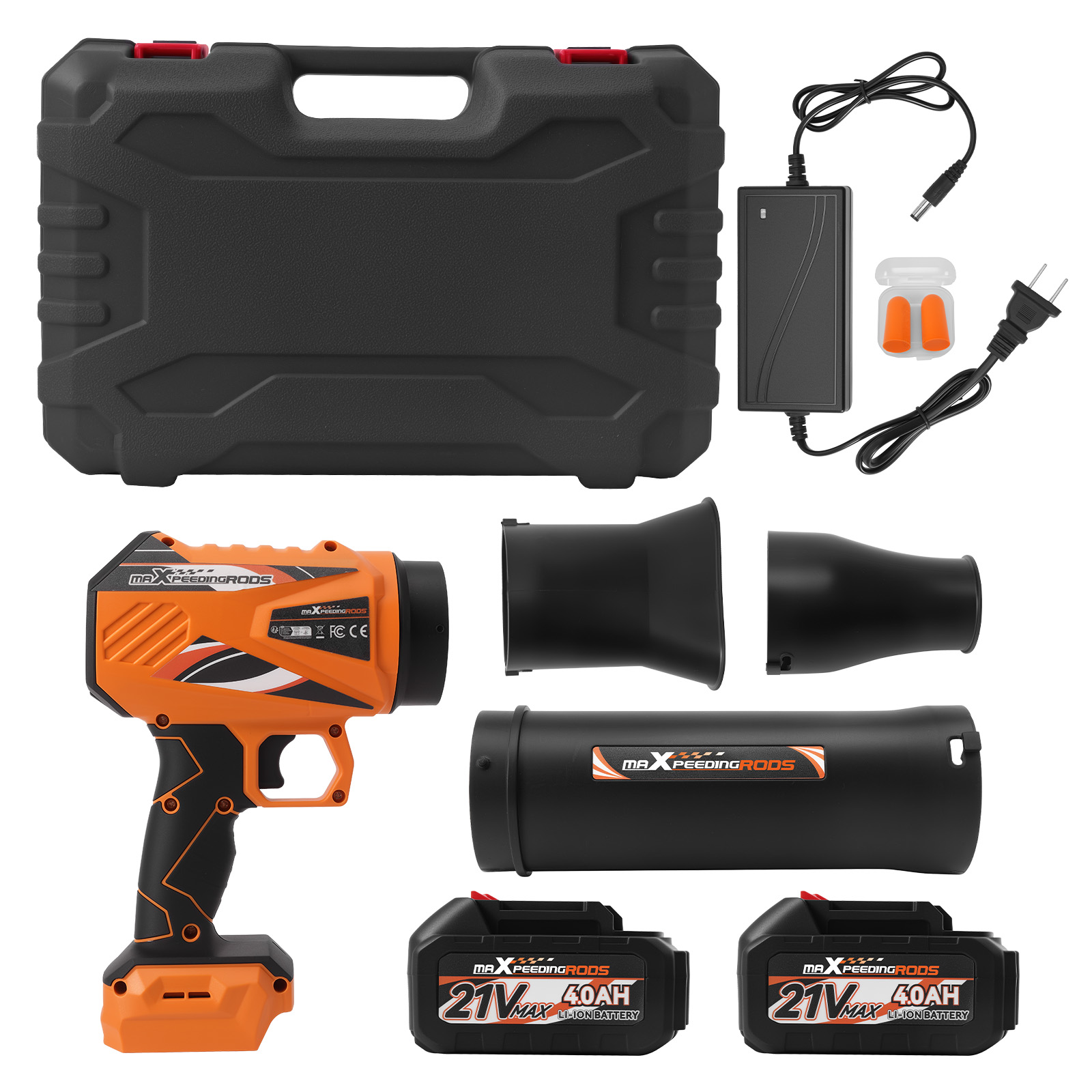 Brushless Cordless Leaf Blower 21V 550 CFM Variable Speed 2 Batteries
