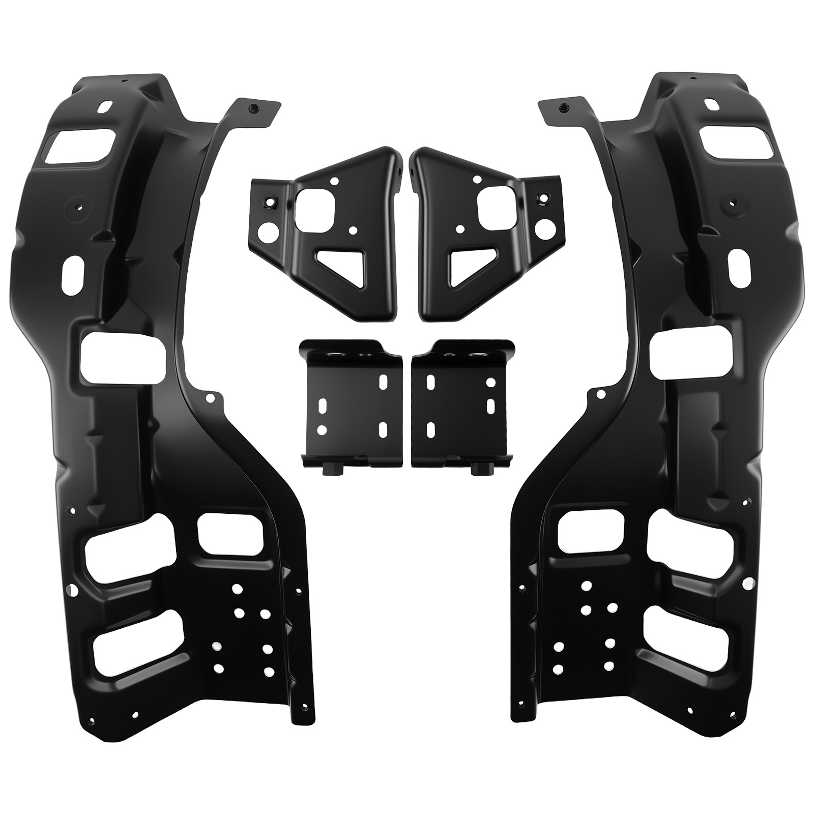 Front Bumper Bar Bracket Set for Chevy Silverado 2500 HD 3500 11-14 Black