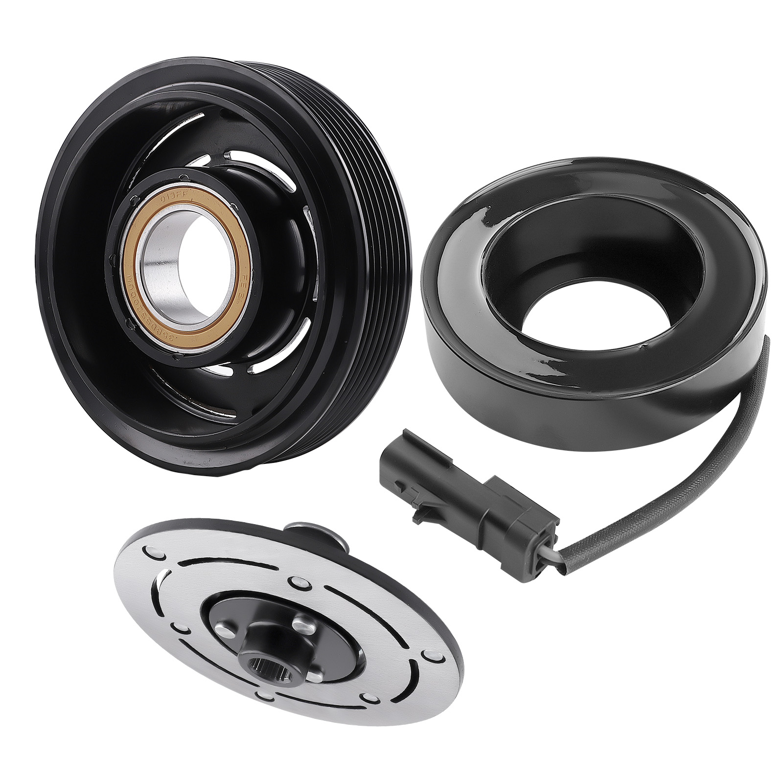 AC Compressor Clutch Kit For Dodge Ram 3500 5.9L 2002 55057334AA, 4852 55037466