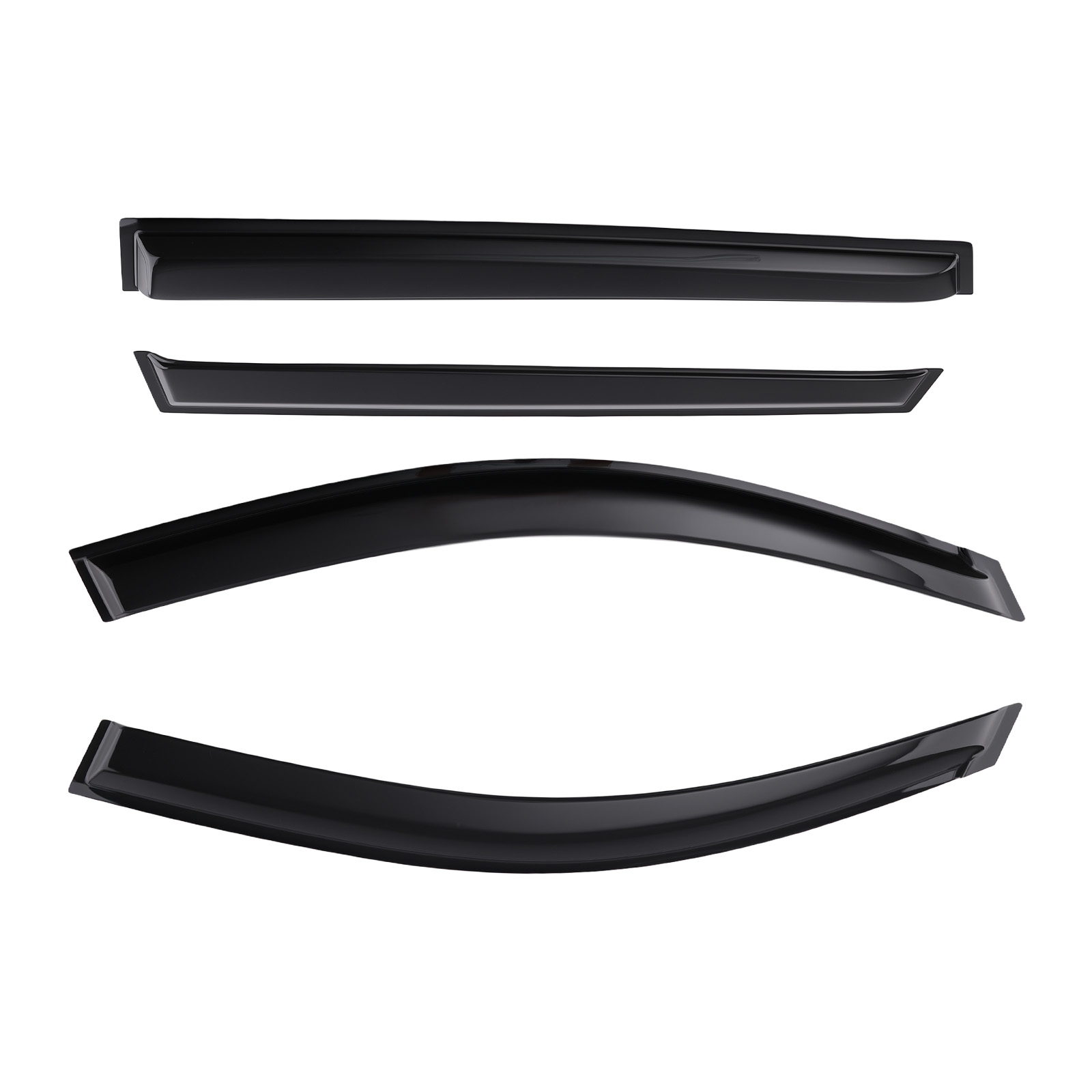 4PC Window Visor Window Deflector Set for Toyota RAV4 2006-2012 Black Tinted