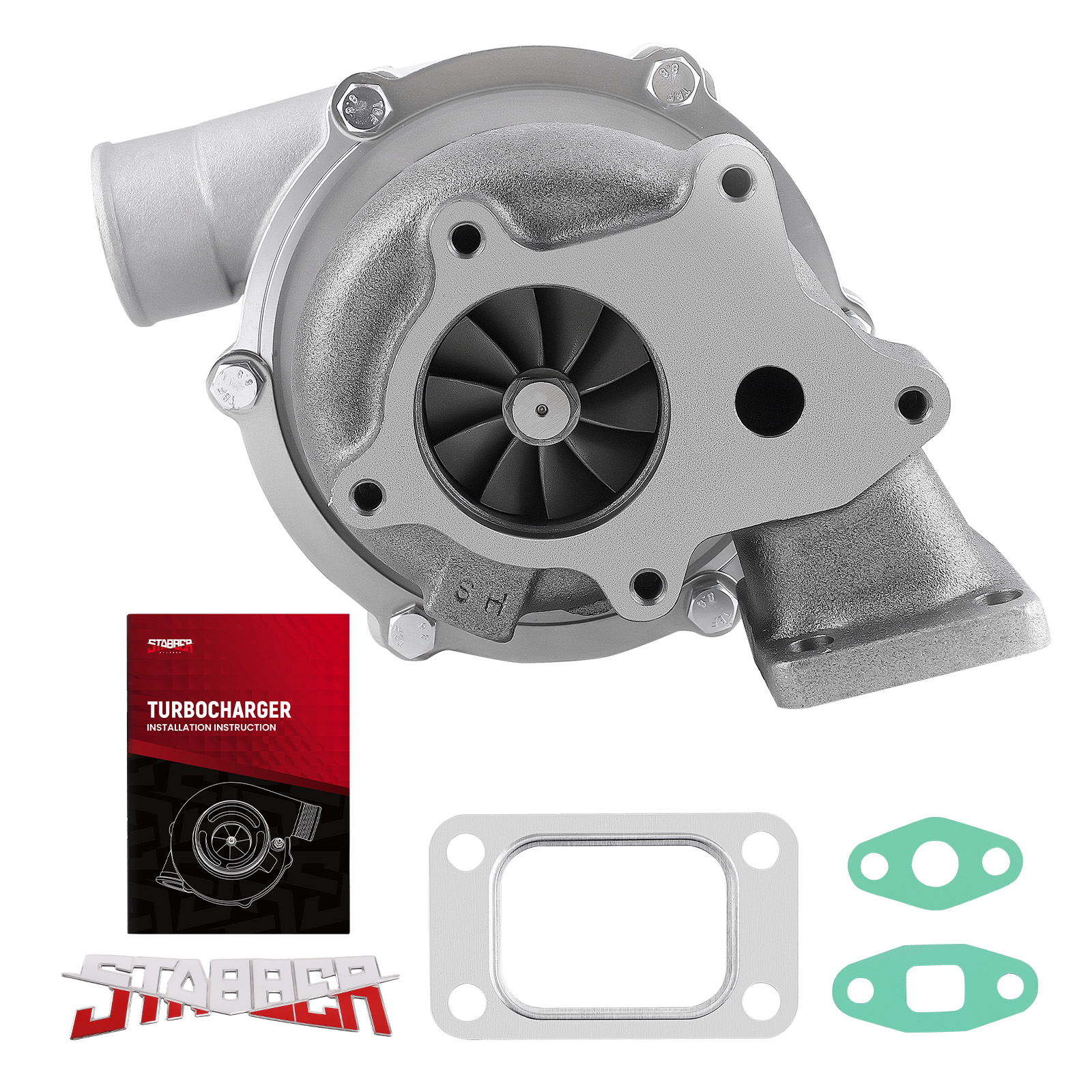 Upgraded Billet T3 T4 Turbocharger 0.63 0.5 A/R Up to 400+HP Universal Turbo