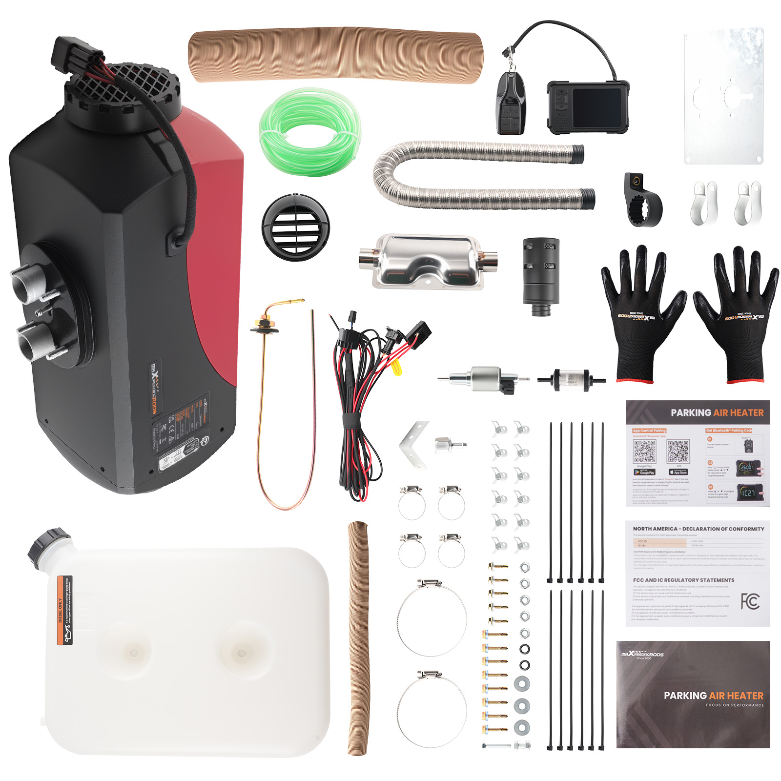 App Control  Diesel Air Parking Heater 12V 8KW w/LCD Switch for Trucks Car Van