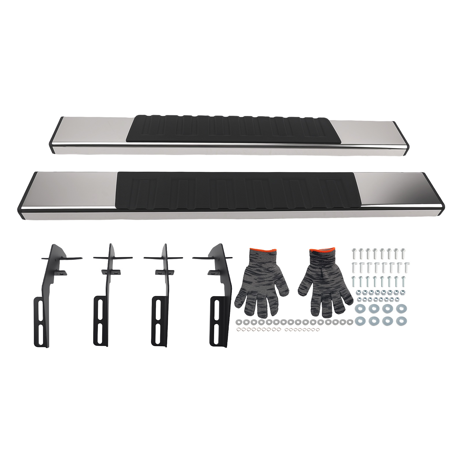 6 Inch Wide Running Boards for Dodge Ram 2009-2018 1500 Side Steps Aluminum