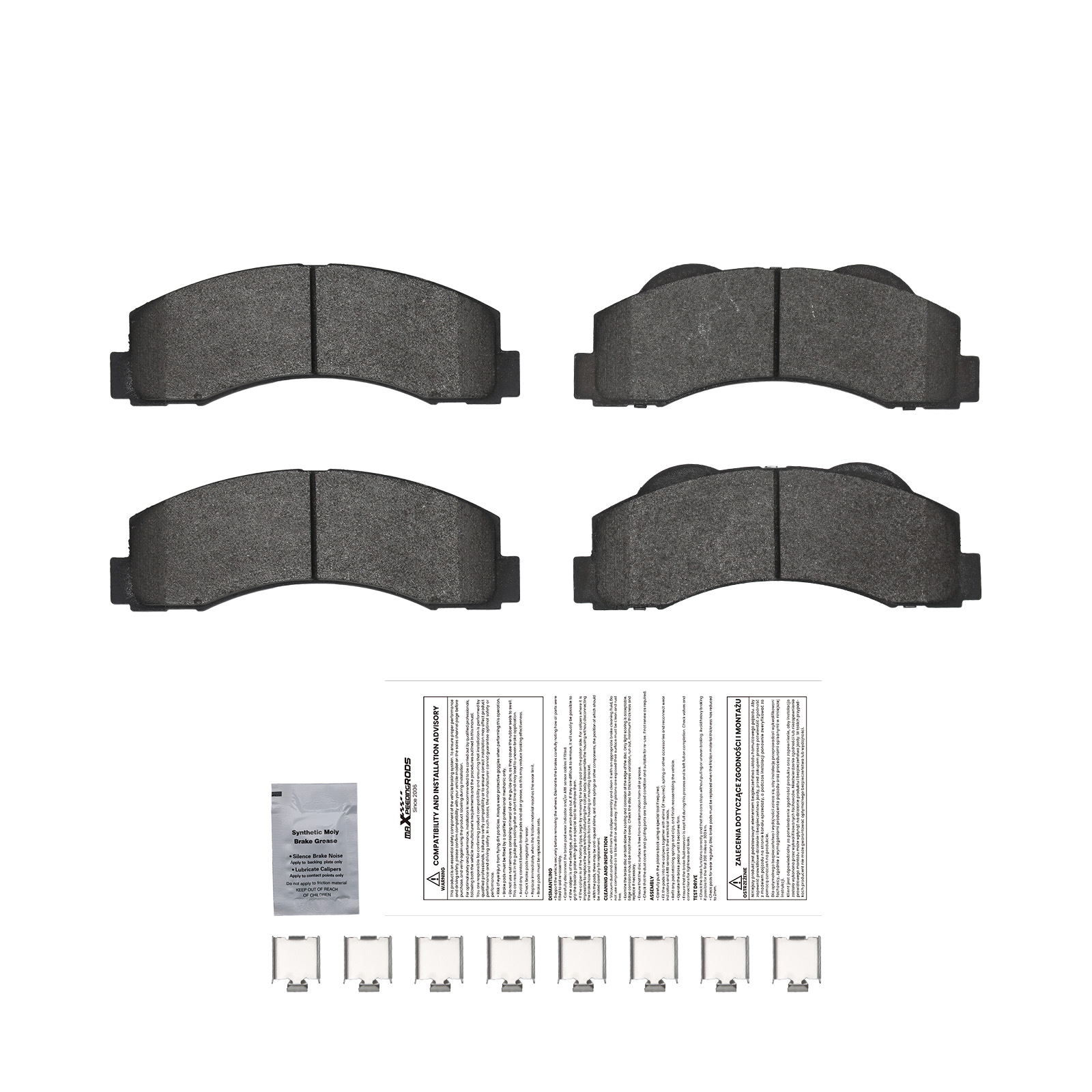Front Left&Right Brake Pads Kit for Ford Expedition 2010-2021/F-150 2010-2020