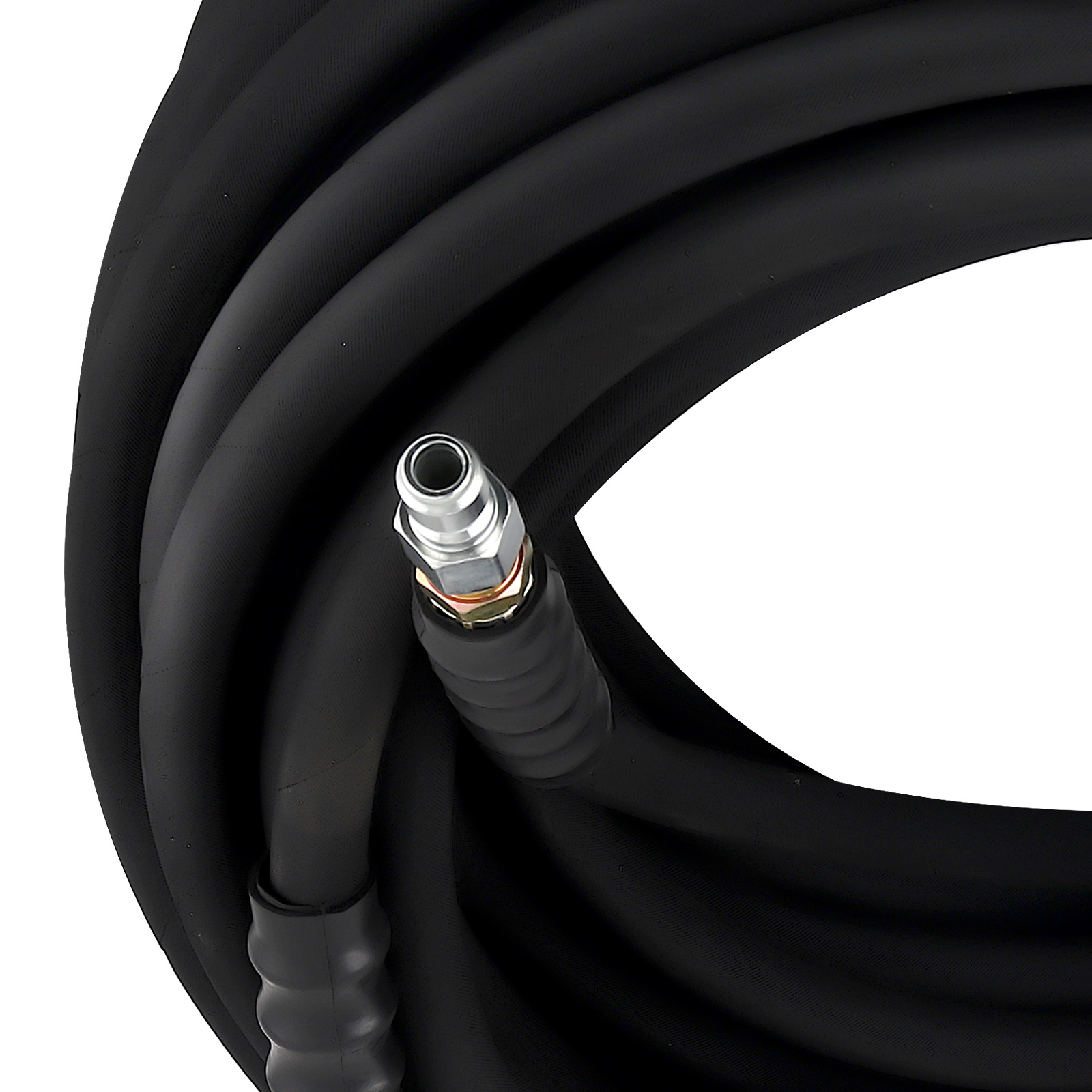 3/8In x 6000psi  HighTem Pressure Washer Hose 100ft 2-Braid Gray Non-Marking