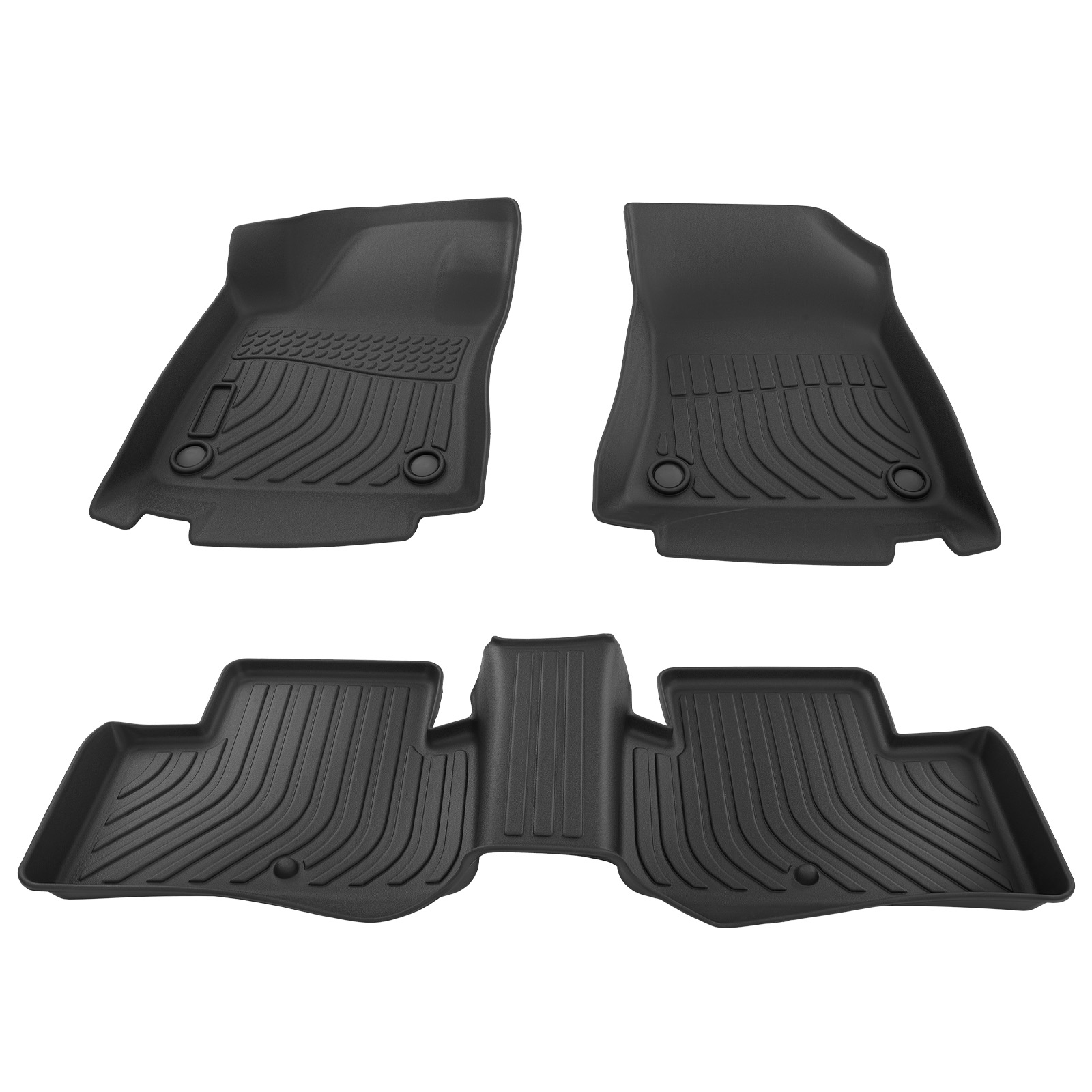 Black Floor Mats for INFINITI QX50 2019-2025 TPE Anti-Slip All-Weather Car Mat