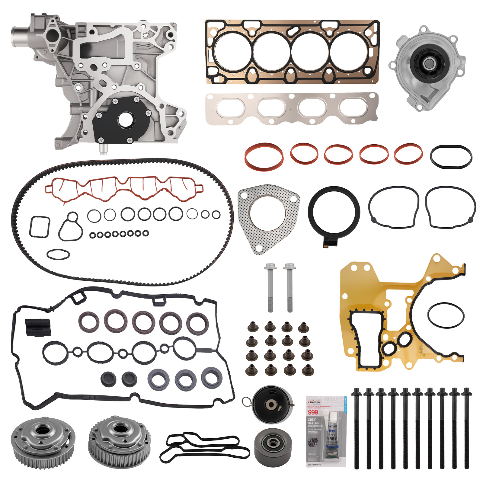 Engine Overhaul Kit w/ Timing Belt Bolts For Chevy Sonic Cruze 1.8L 11-17