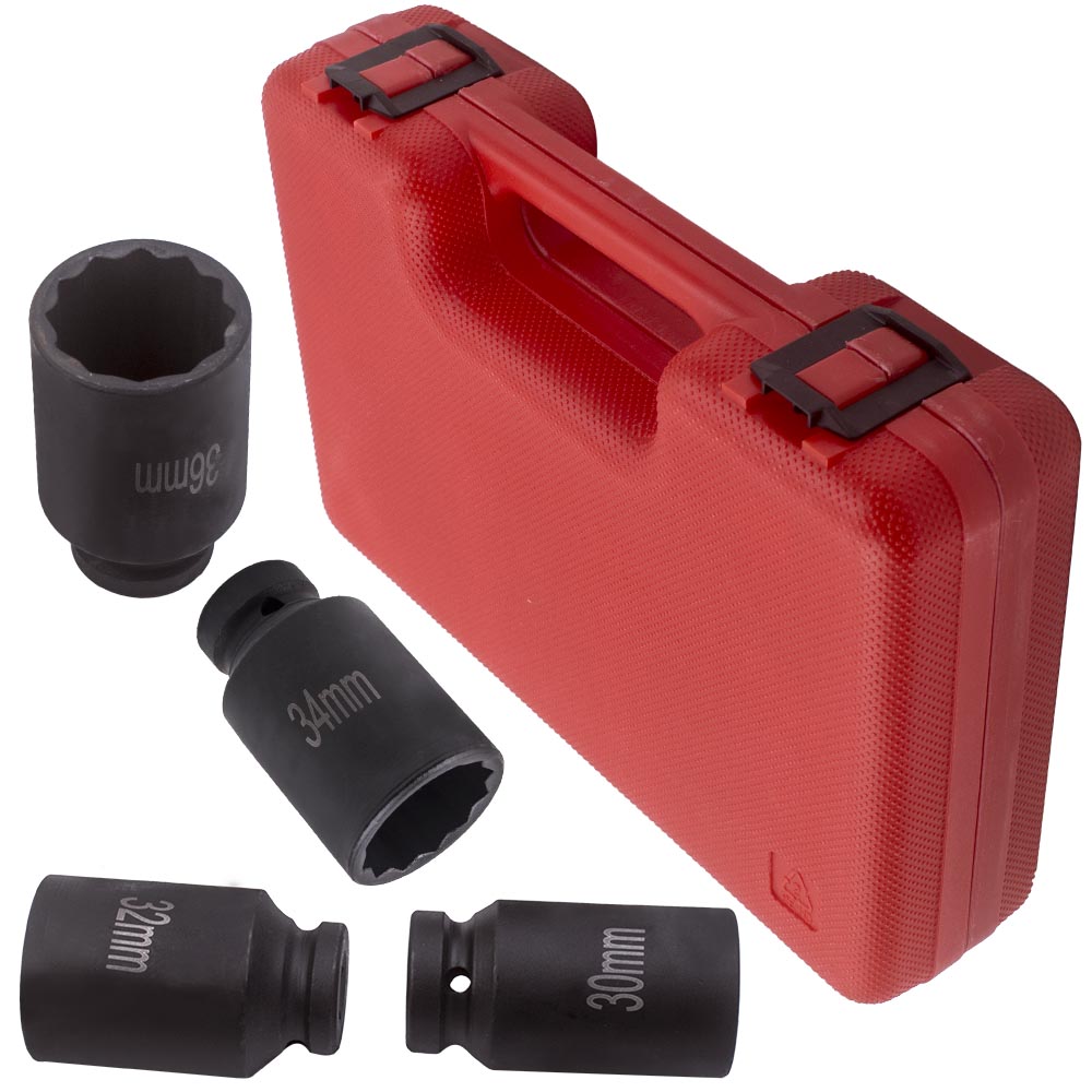 Deep Spindle Axle Nut Socket Puller Installation Tool Kit 30mm 32mm-34-36mm