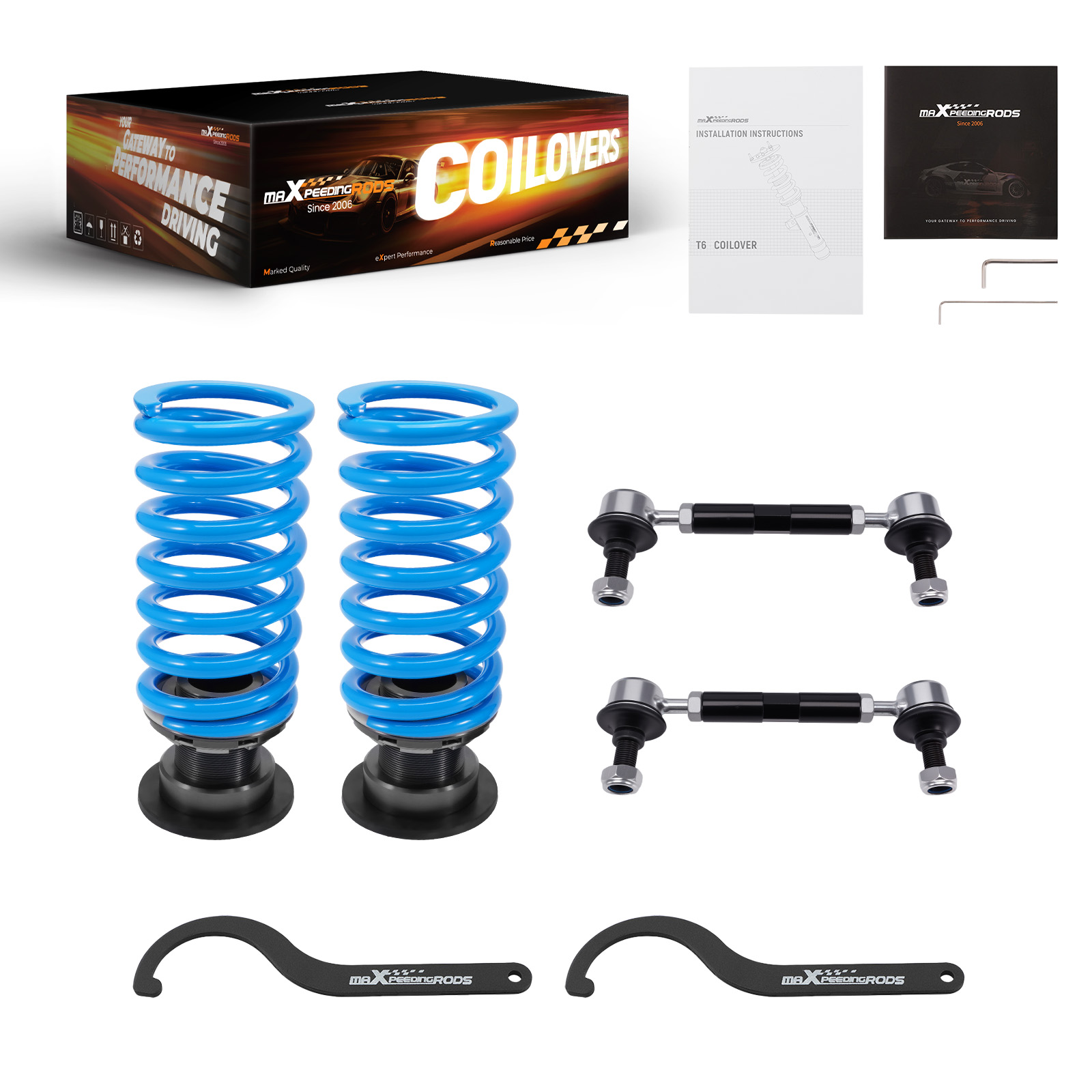 Coilovers Shock Kits for Ford Mustang Convertible Sedan 05-14 24 Ways Adj Damper