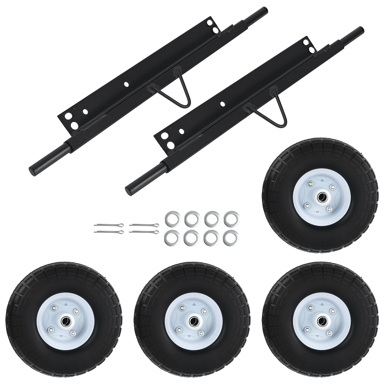 4PC Black& Blue Wheel Kit Steel Axles Hardware for Honda Generator EU3000is