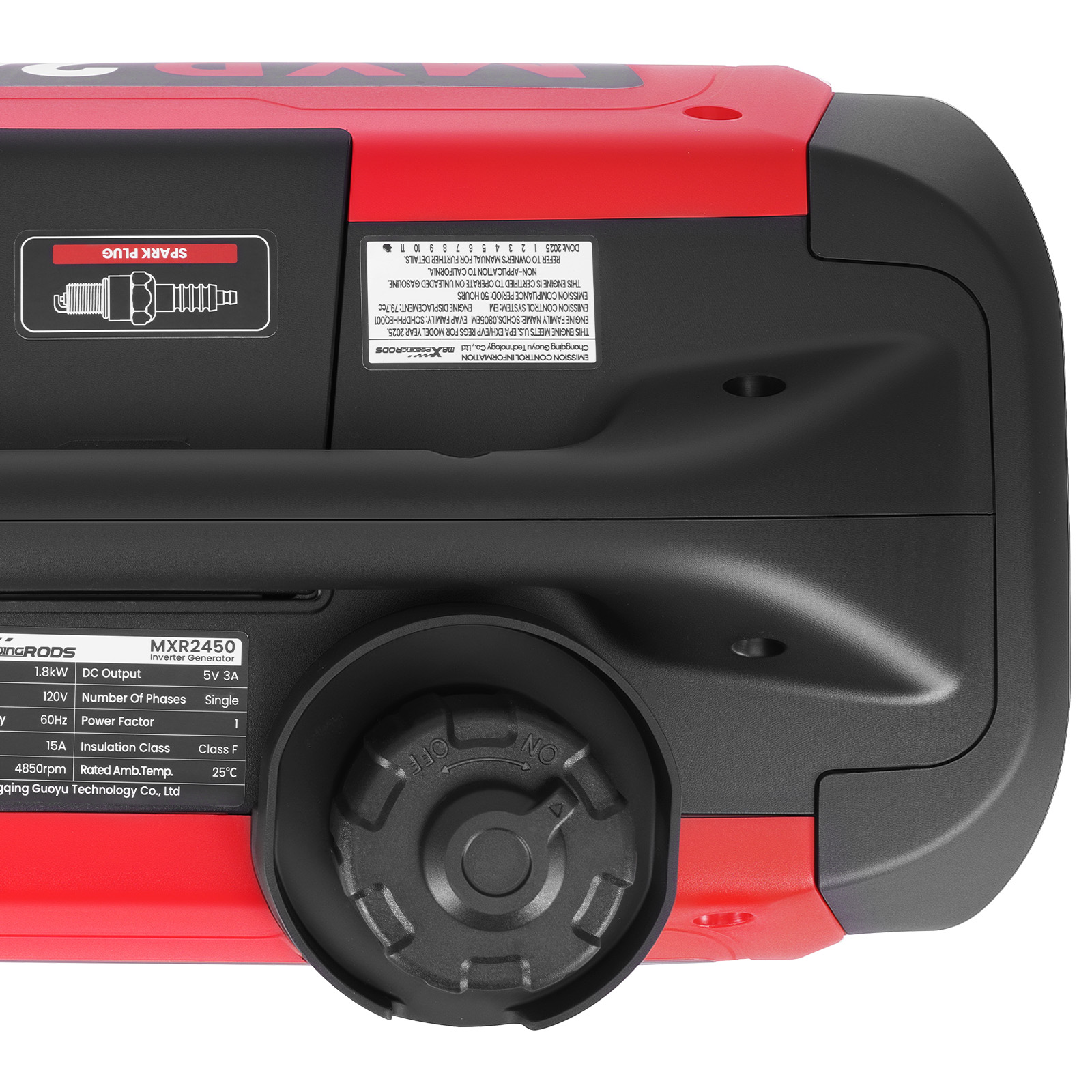 2450W Compact Inverter Generator – CO Auto Shutdown & Low Oil Alert for Outdoor